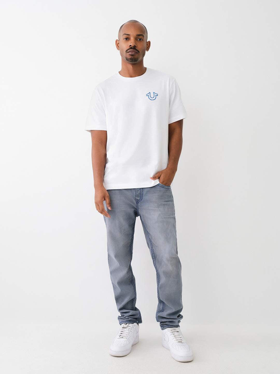 True Religion - Logo Overseam Puff T Tee
