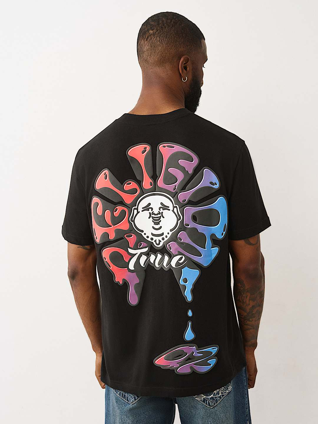 True Religion - Buddha Drip Oversized Tee