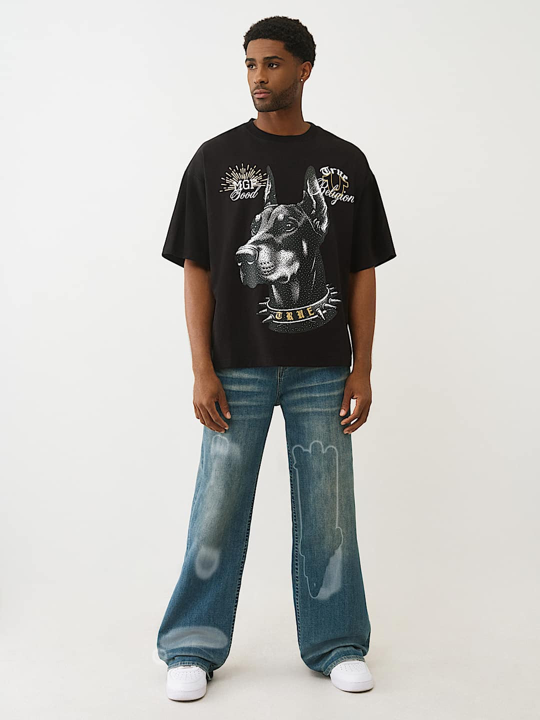 True Religion - Doberman Oversized Heavyweight Tee