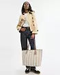 Coach - Large City Tote Bag In Signature Canvas With Stripe