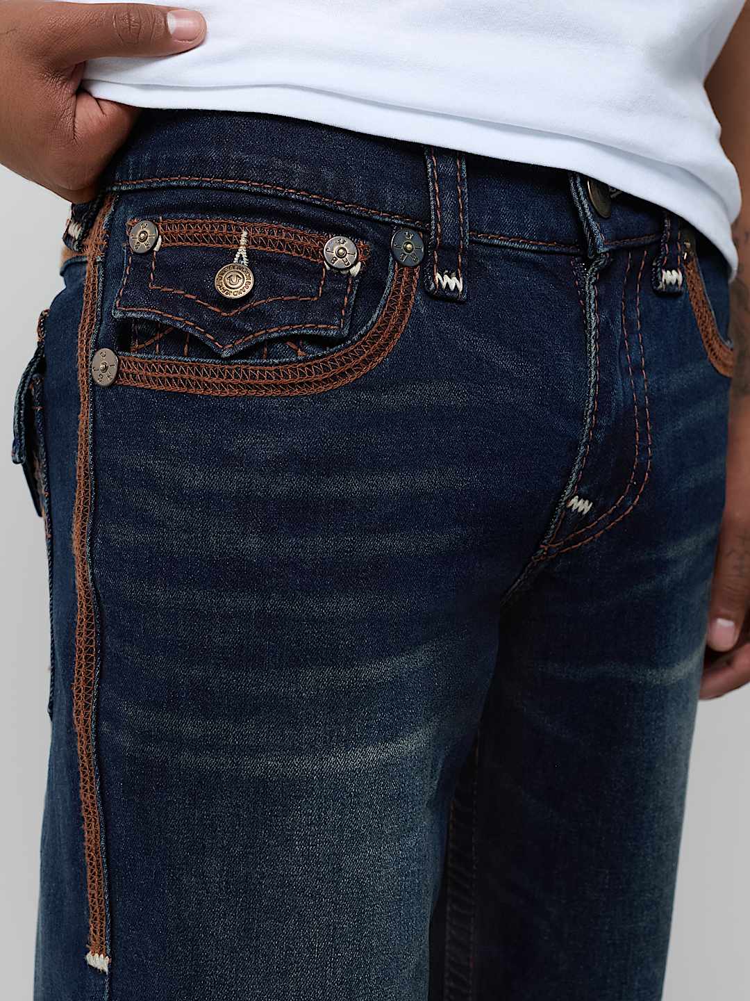 True Religion - Billy Super Flatlock Flap Bootcut Jean 34"