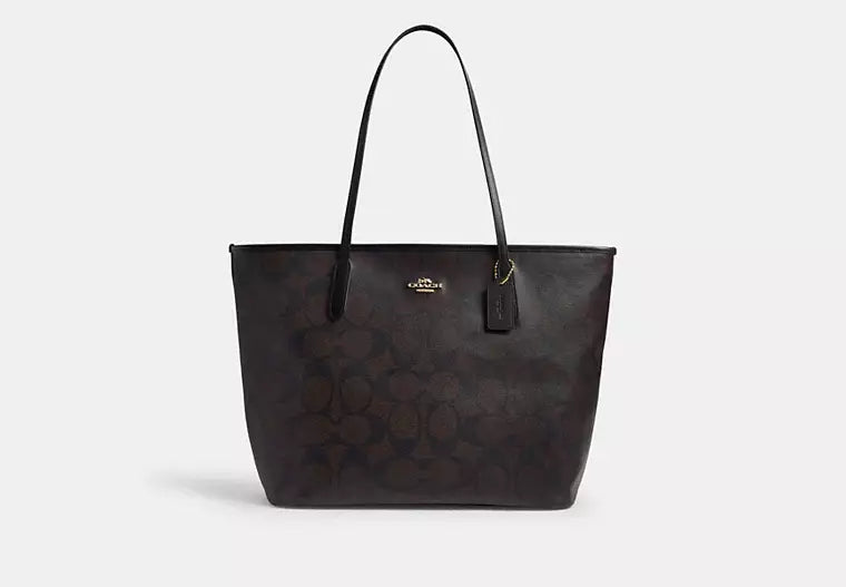 Coach - Large City Tote Bag In Maxi Signature Canvas