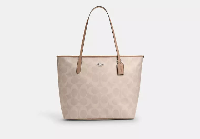 Coach - Large City Tote Bag In Maxi Signature Canvas