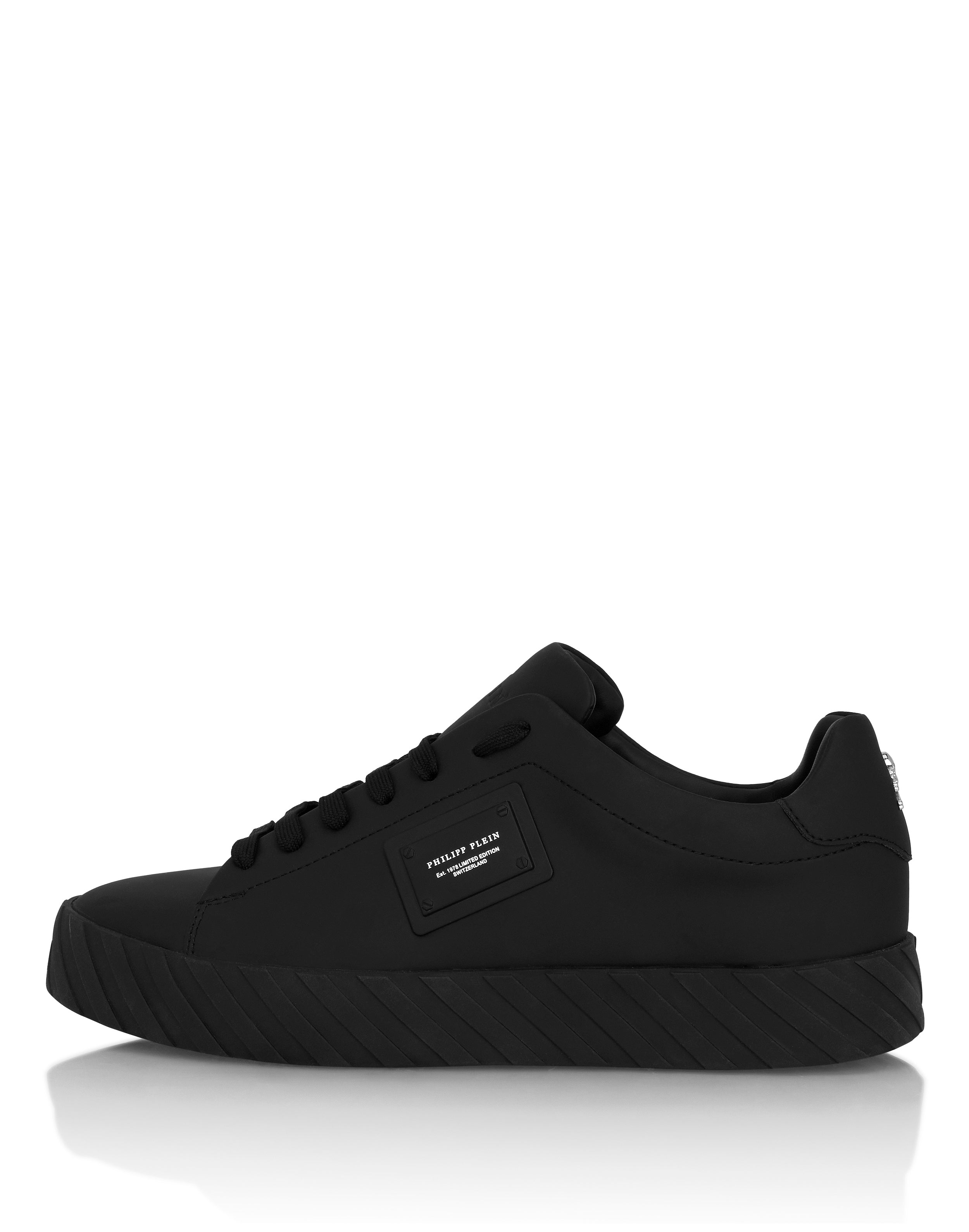 PHILIPP PLEIN - Nappa Leather Low-Top Sneakers Placca