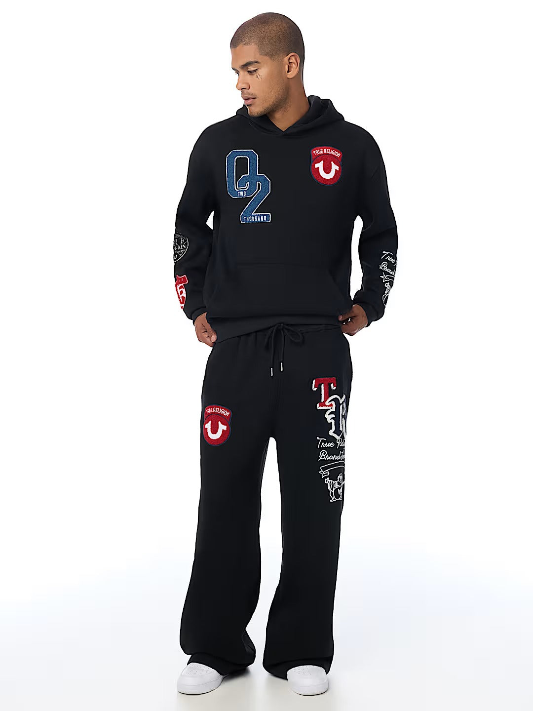 True Religion - Logo Patch Baggy Sweatpant