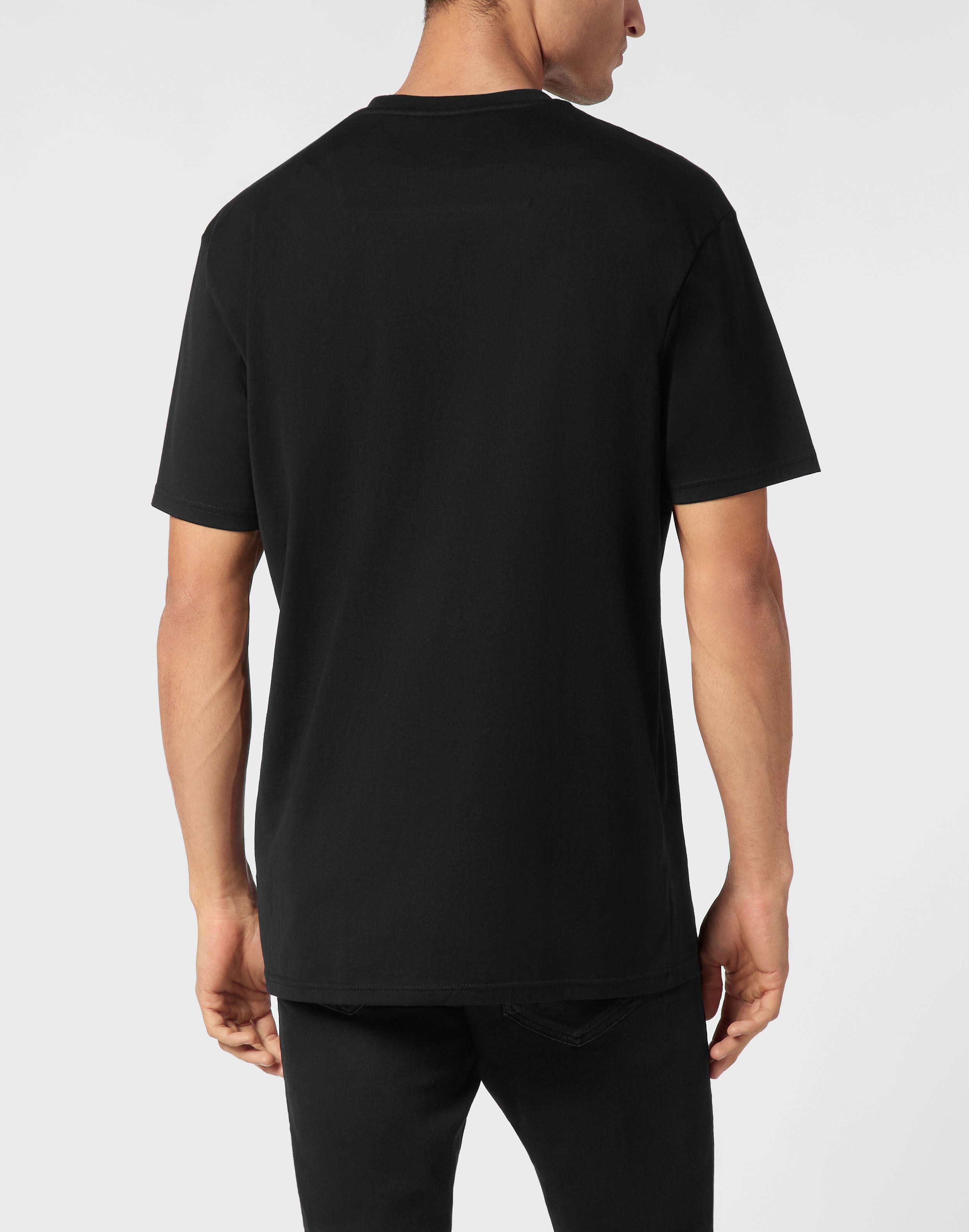 PHILIPP PLEIN - Jersey T-shirt Round Neck SS Strass Cars Racing