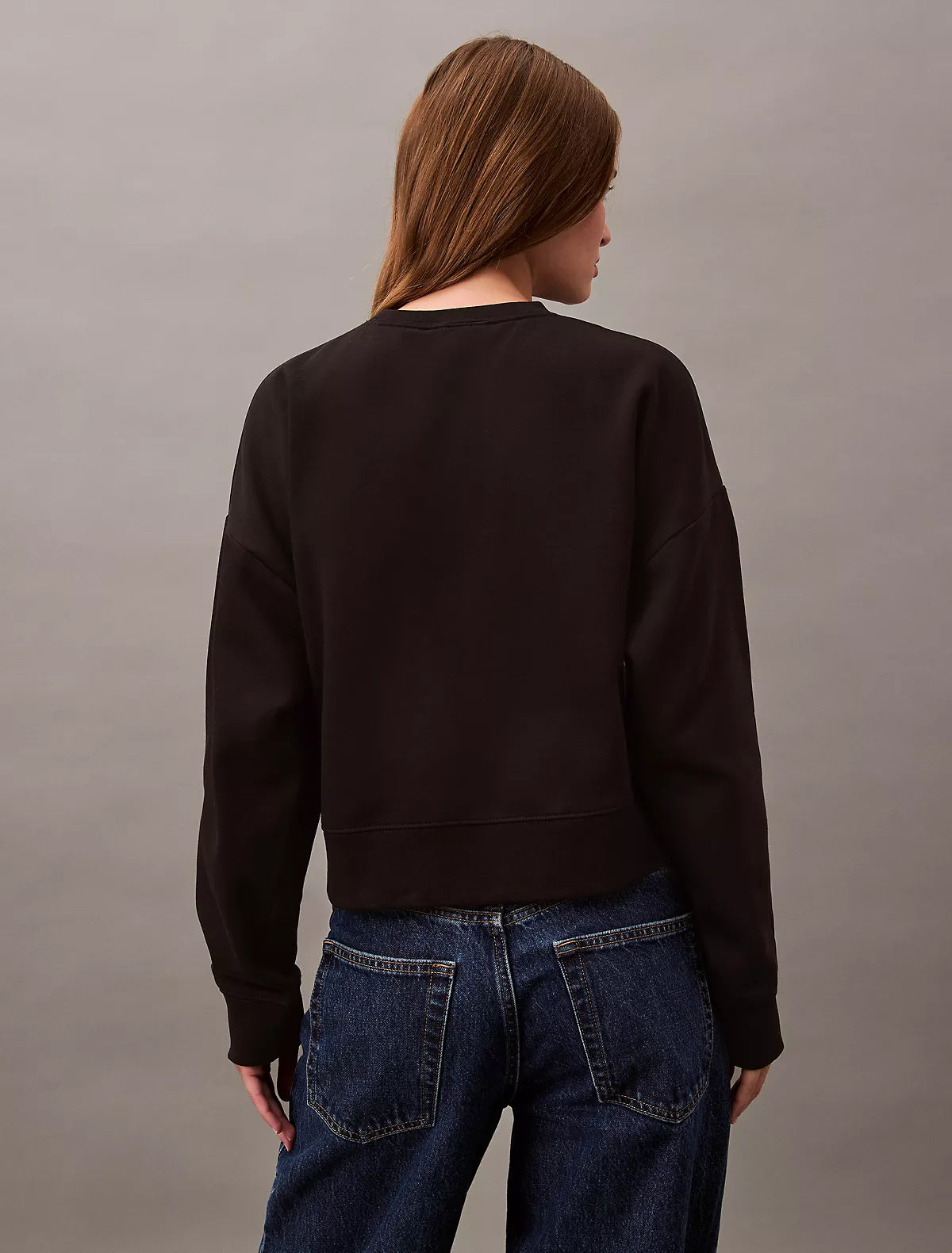 Calvin Klein - Monogram Fleece Cropped Sweatshirt