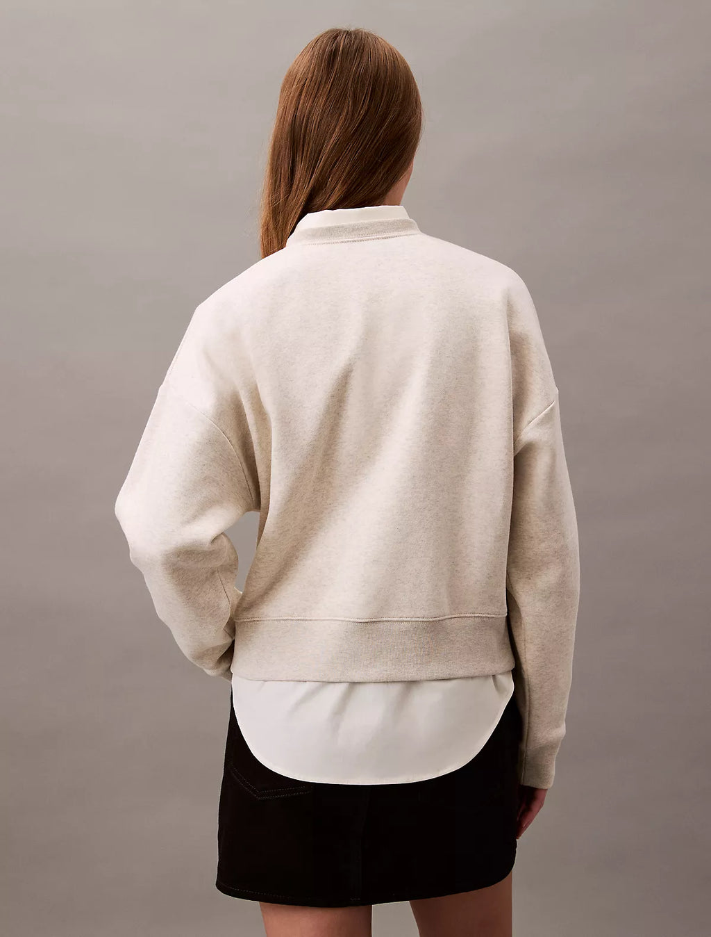 Calvin Klein - Monogram Fleece Cropped Sweatshirt