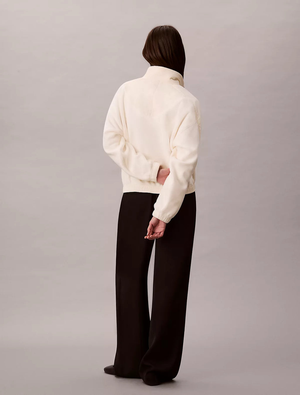 Calvin Klein - Mixed Media Fleece Quarter Zip Jacket