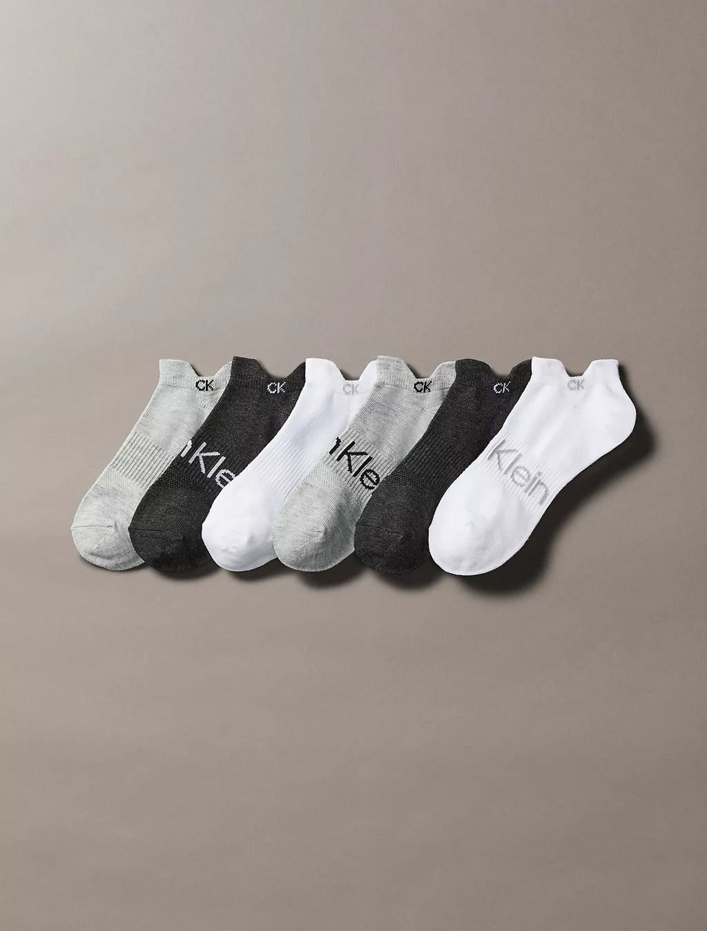 Calvin Klein - Flat Knit Double Tab 3-Pack No Show Socks