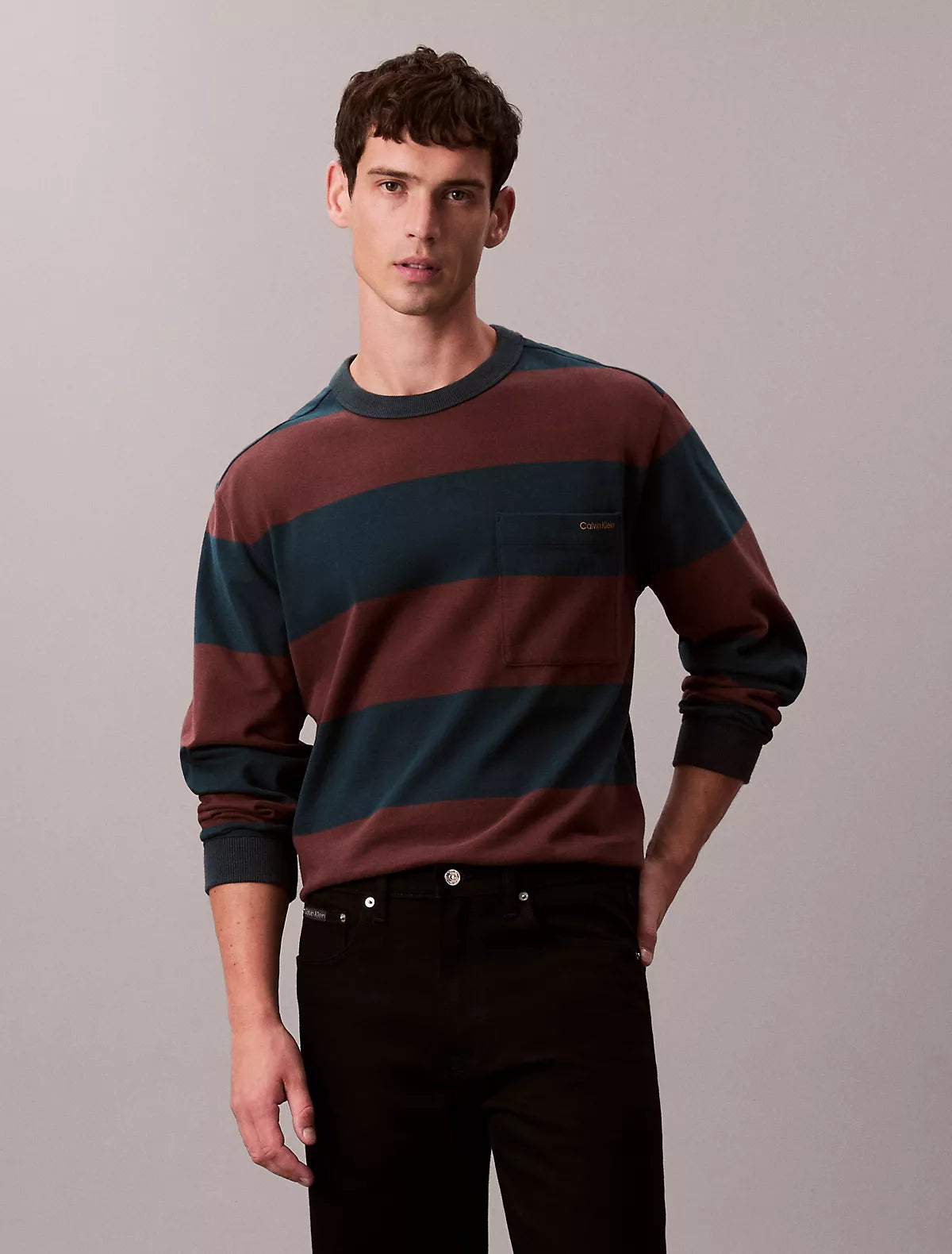 Calvin Klein - Stripe Relaxed Long Sleeve T-Shirt