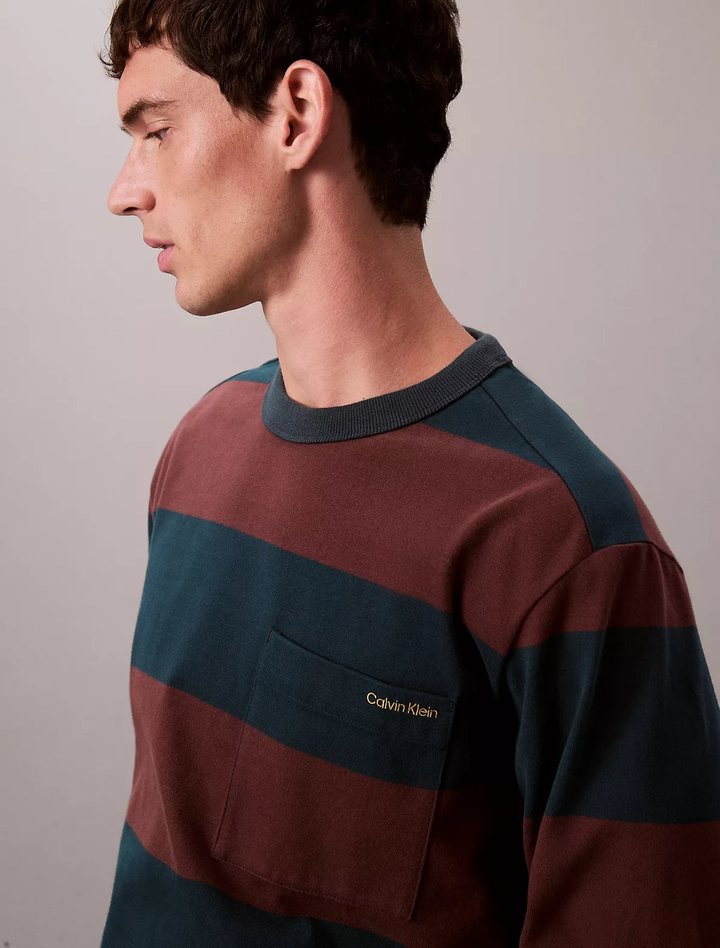 Calvin Klein - Stripe Relaxed Long Sleeve T-Shirt