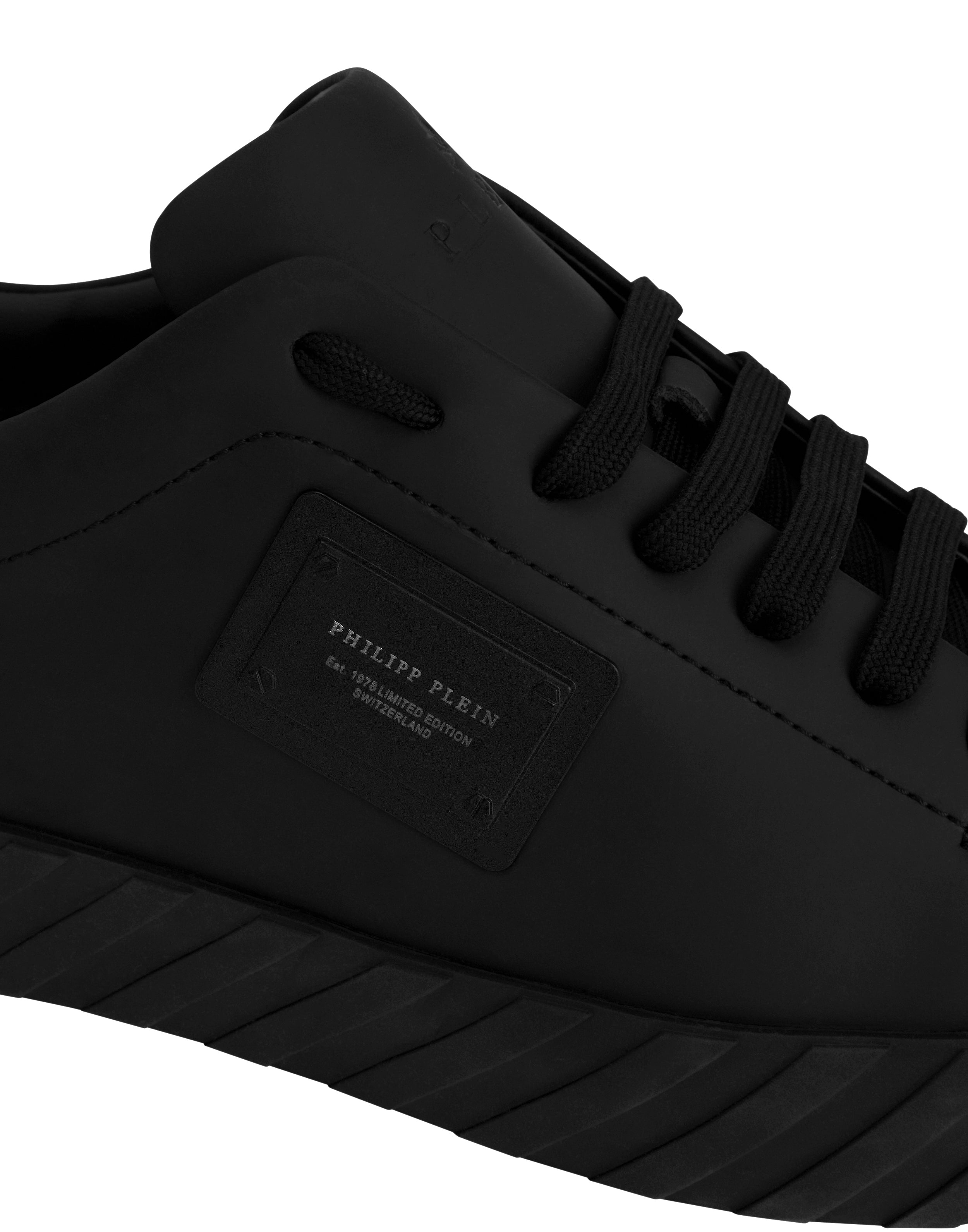 PHILIPP PLEIN - Nappa Leather Low-Top Sneakers Placca
