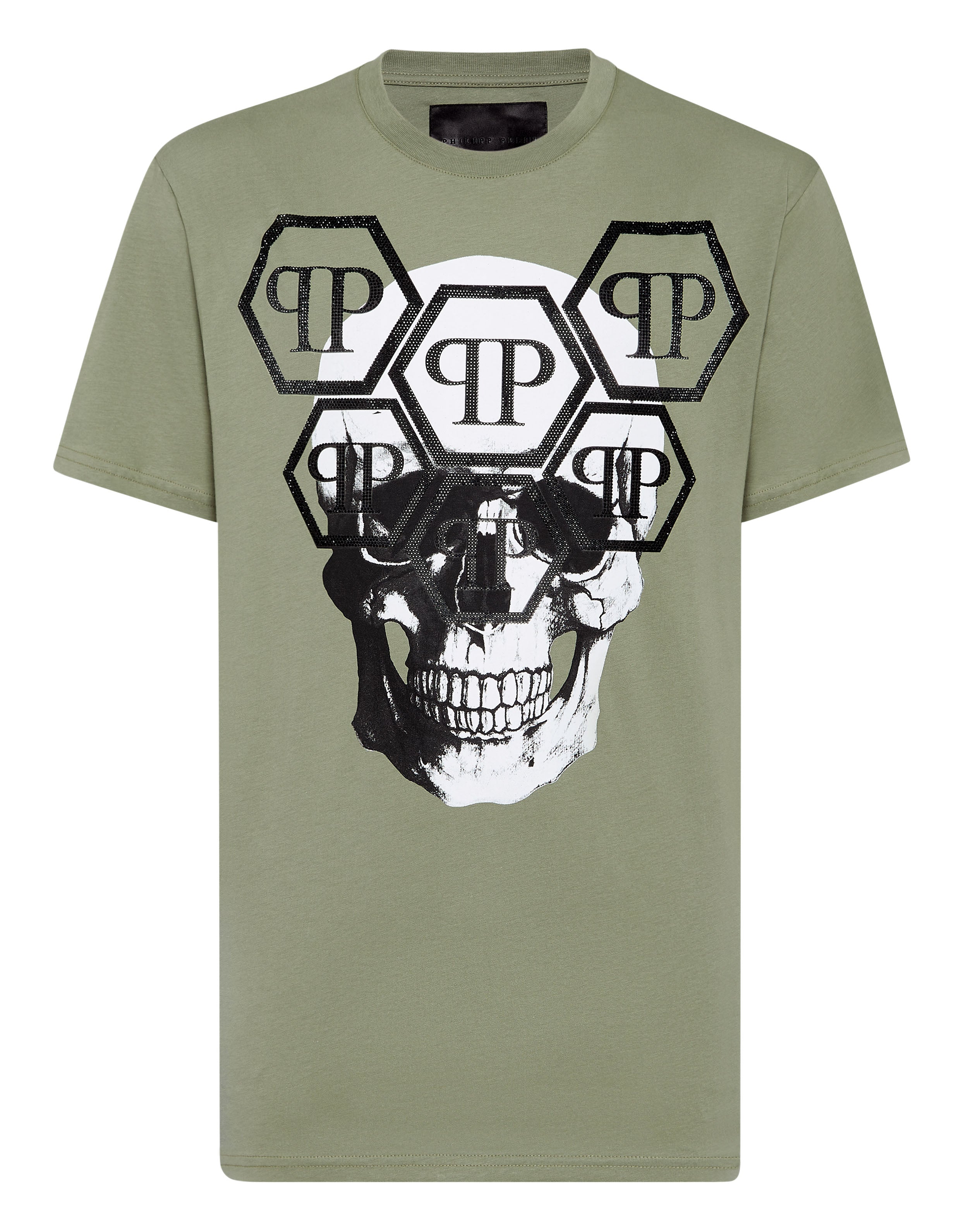 PHILIPP PLEIN - T-shirt Round Neck SS Stones Skull