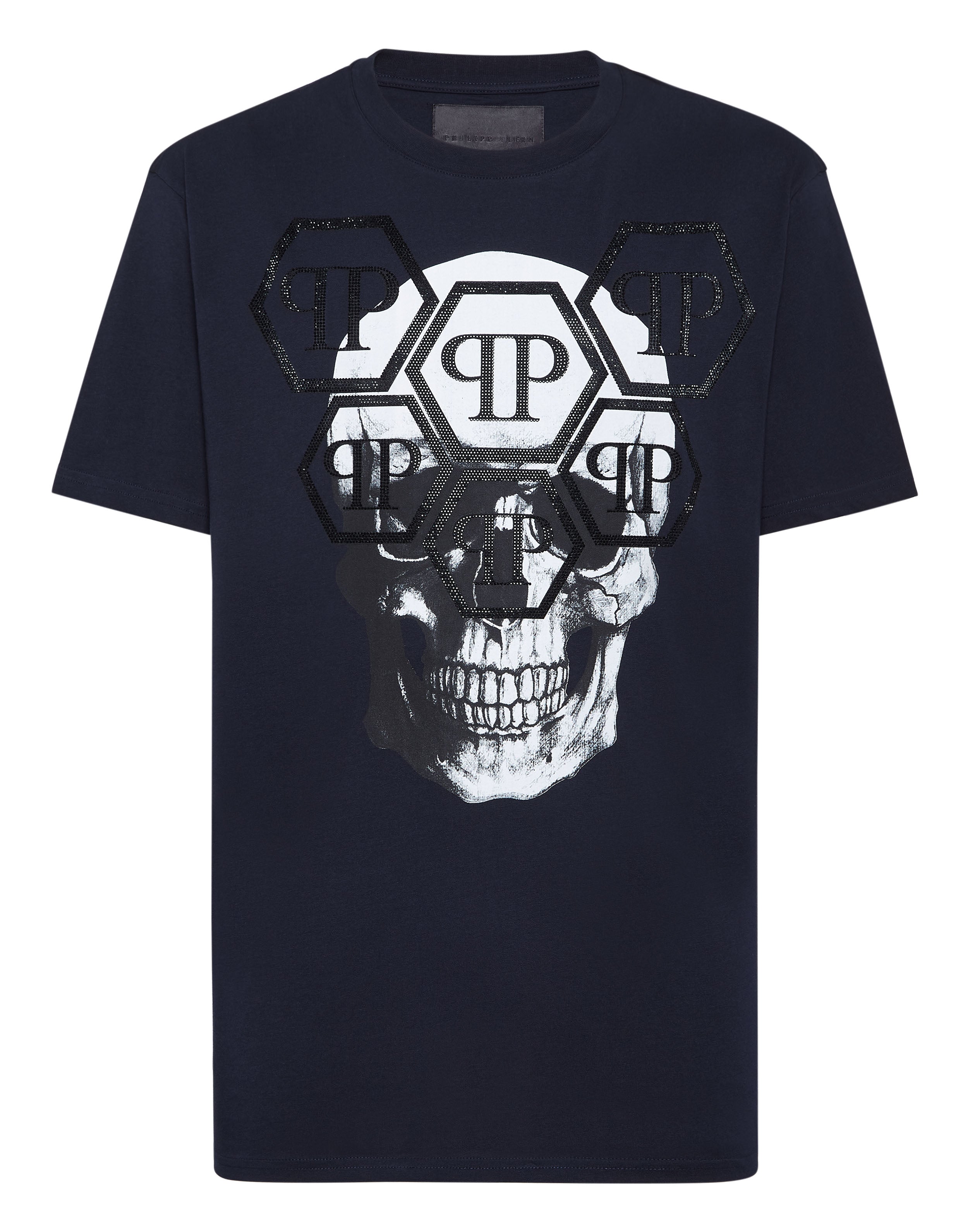 PHILIPP PLEIN - T-shirt Round Neck SS Stones Skull
