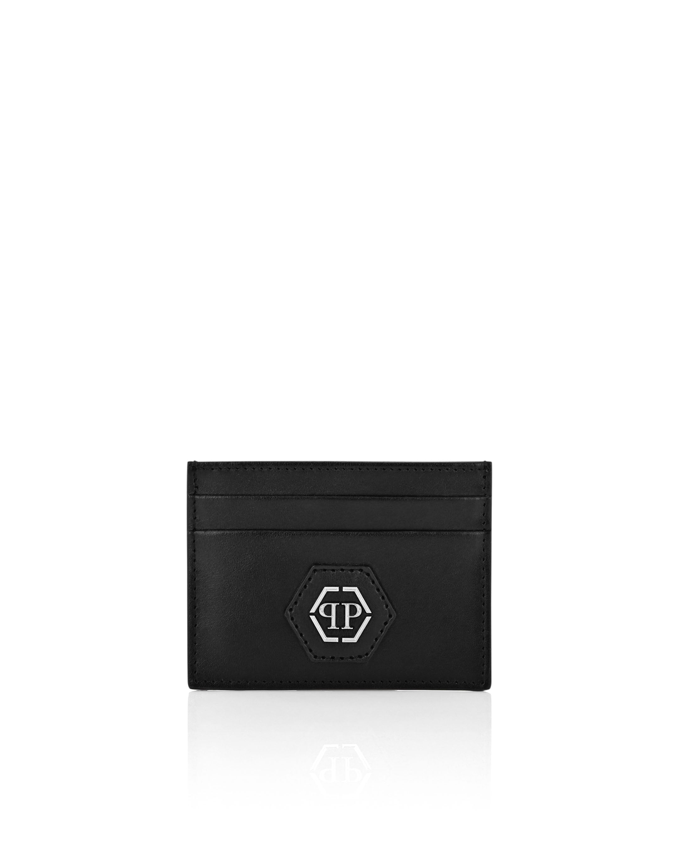 PHILIPP PLEIN - Leather Credit Cards Holder Hexagon