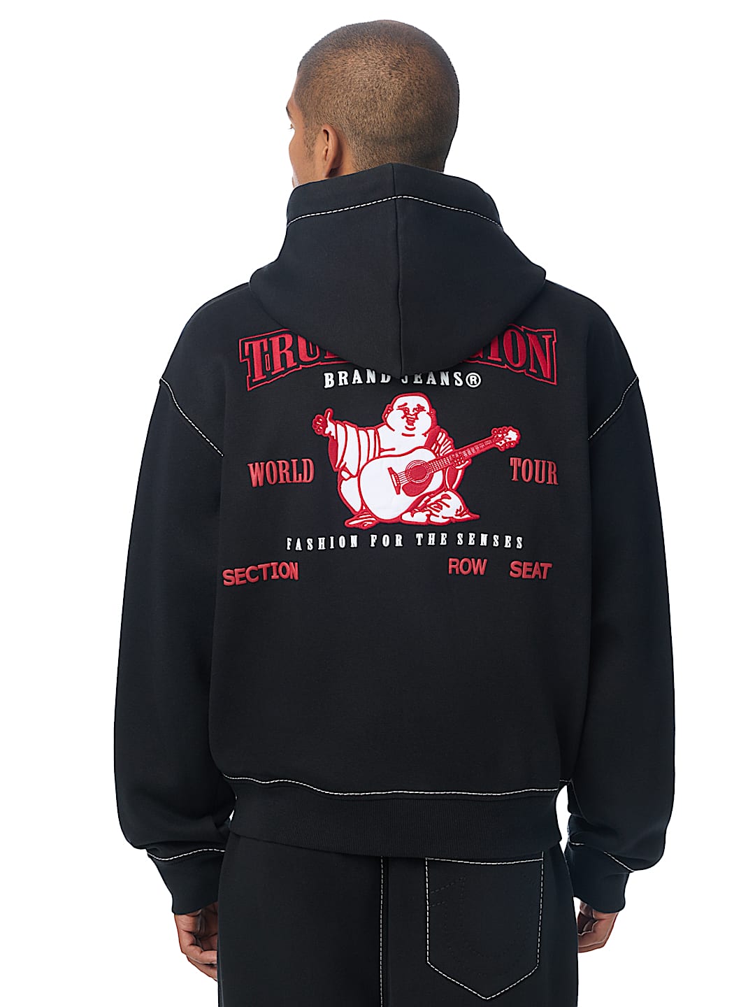 True Religion - Big T World Tour Boxy Zip Hoodie