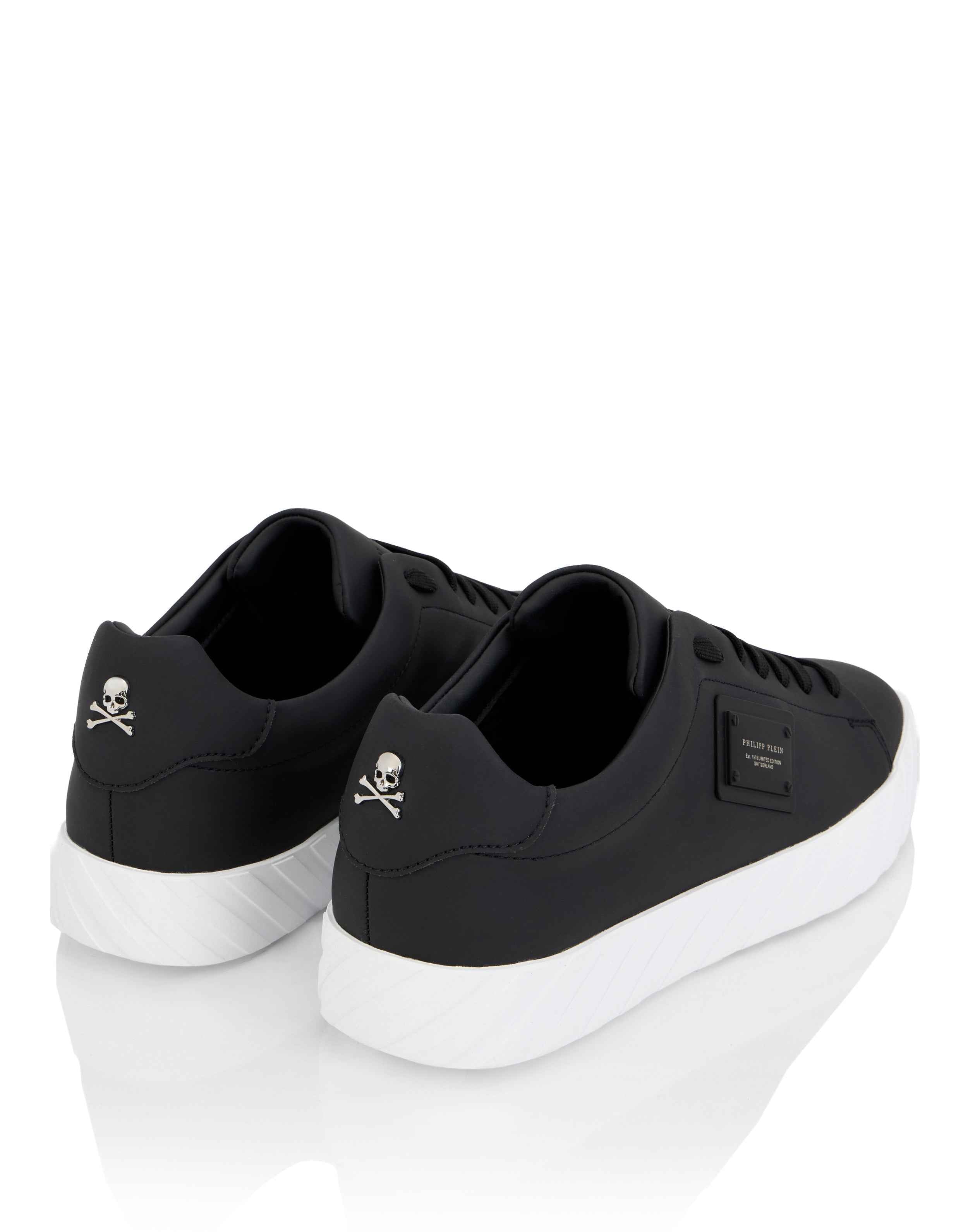 PHILIPP PLEIN - Nappa Leather Low-Top Sneakers Placca