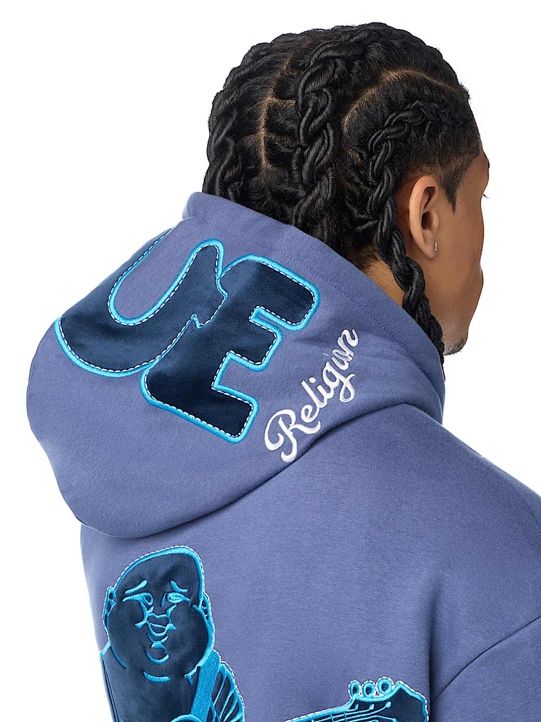 True Religion - Velour Logo Zip Hoodie