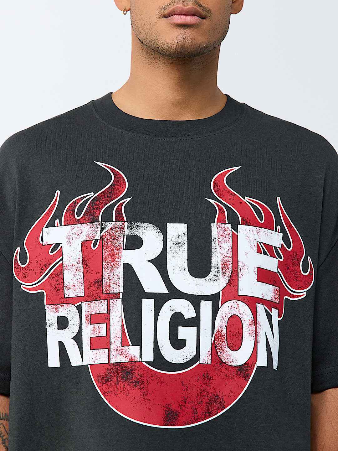 True Religion - Logo Tour Heavyweight Oversized Tee