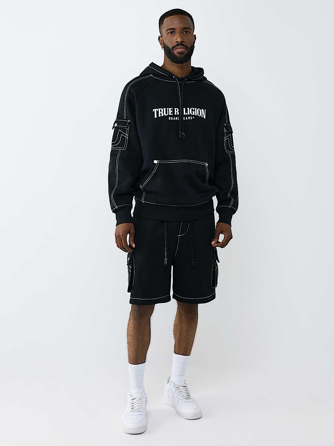 True Religion - Mesh Panel Big T Cargo Short