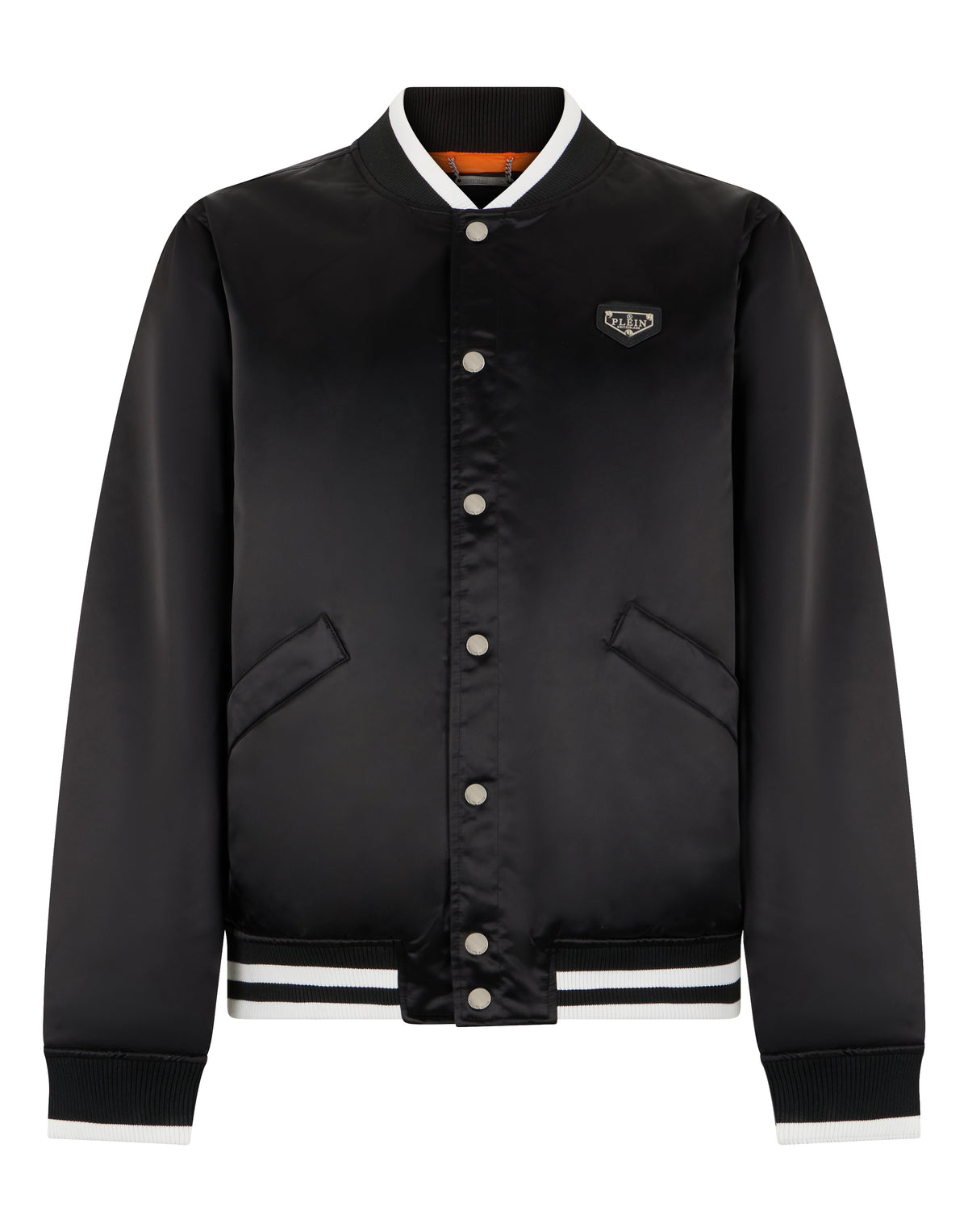 PHILIPP PLEIN - Satin College Bomber Plein Logo