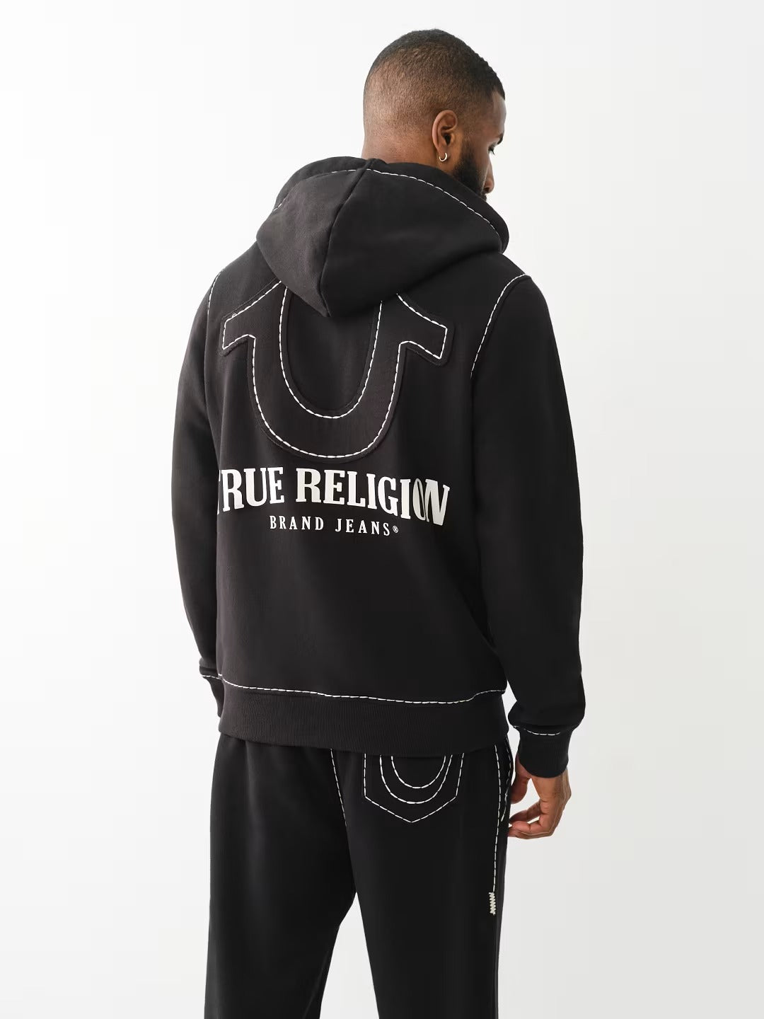 True Religion - Horseshoe Applique Super T Fleece Hoodie