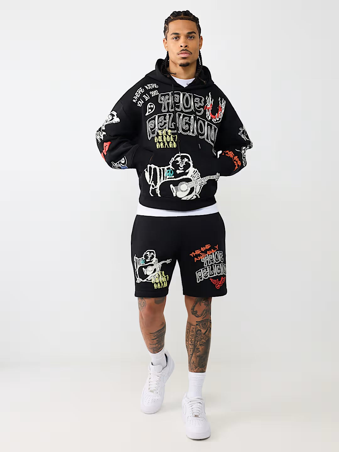 True Religion - Sketched Logo Boxy Hoodie