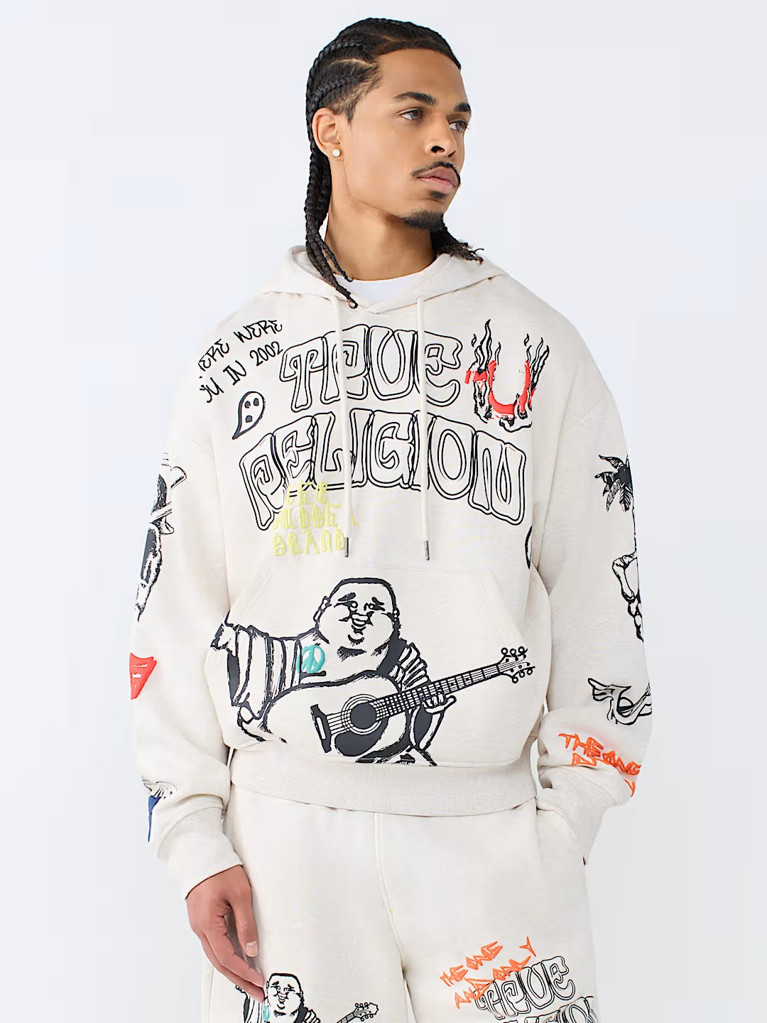 True Religion - Sketched Logo Boxy Hoodie