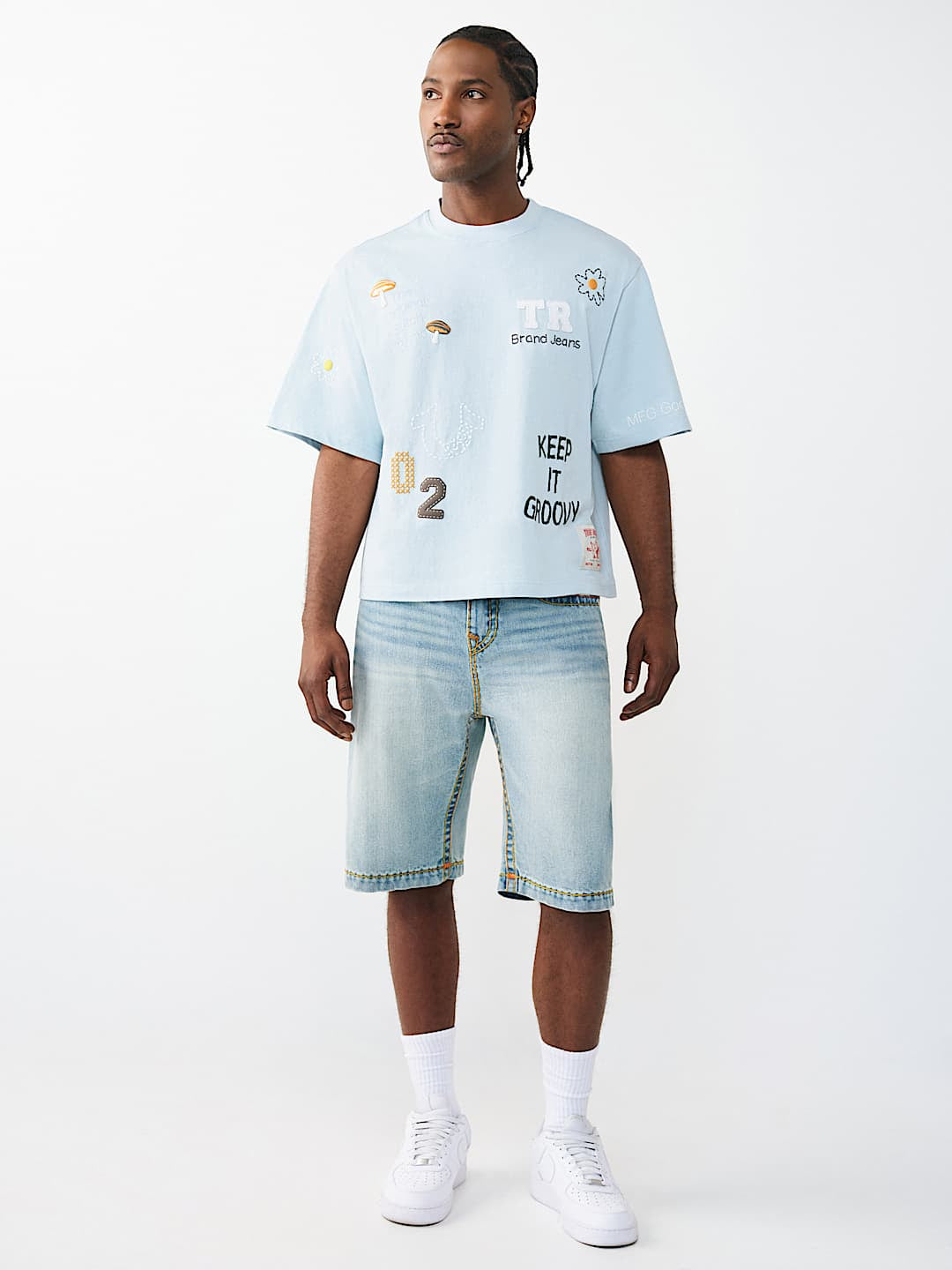 True Religion - Multi Logo Heavyweight Boxy Tee