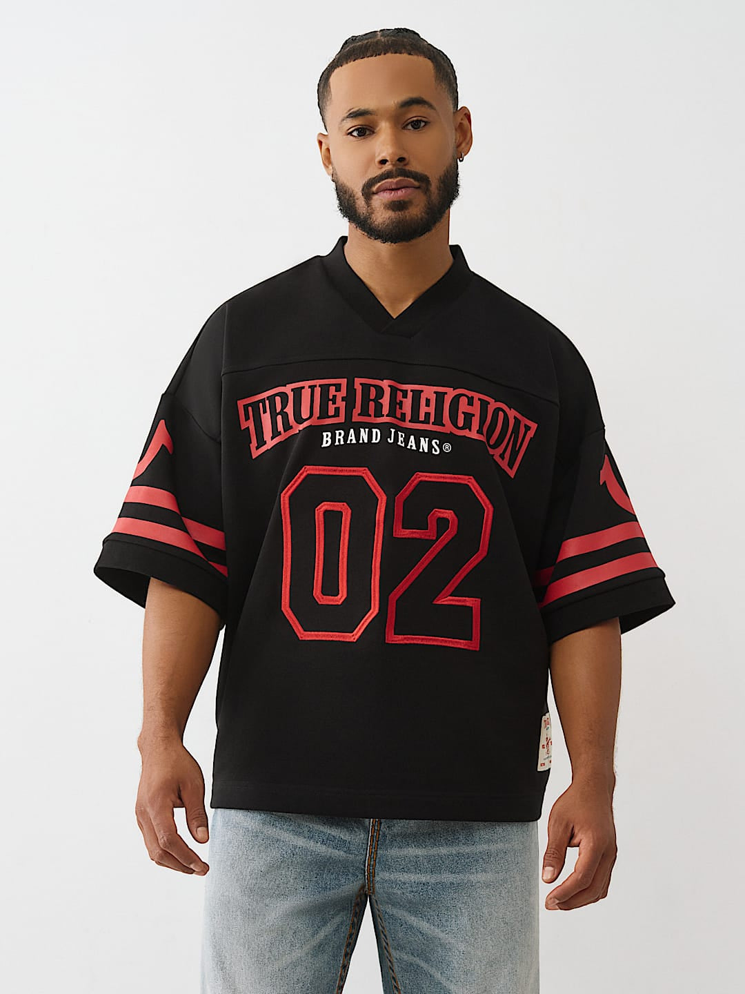 True Religion - Football Knit Boxy Jersey