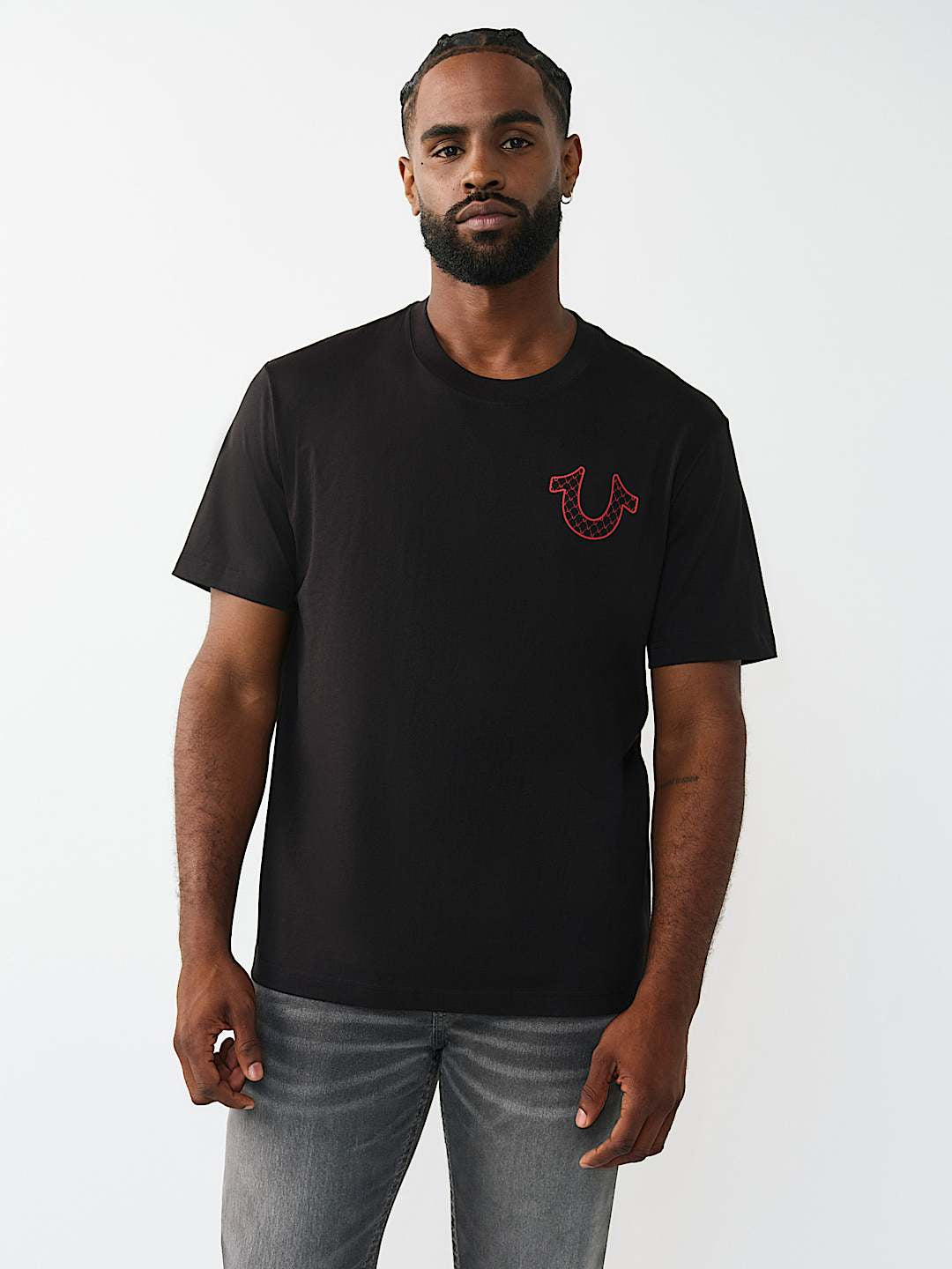 True Religion - Filled Horseshoe Script Graphic Tee