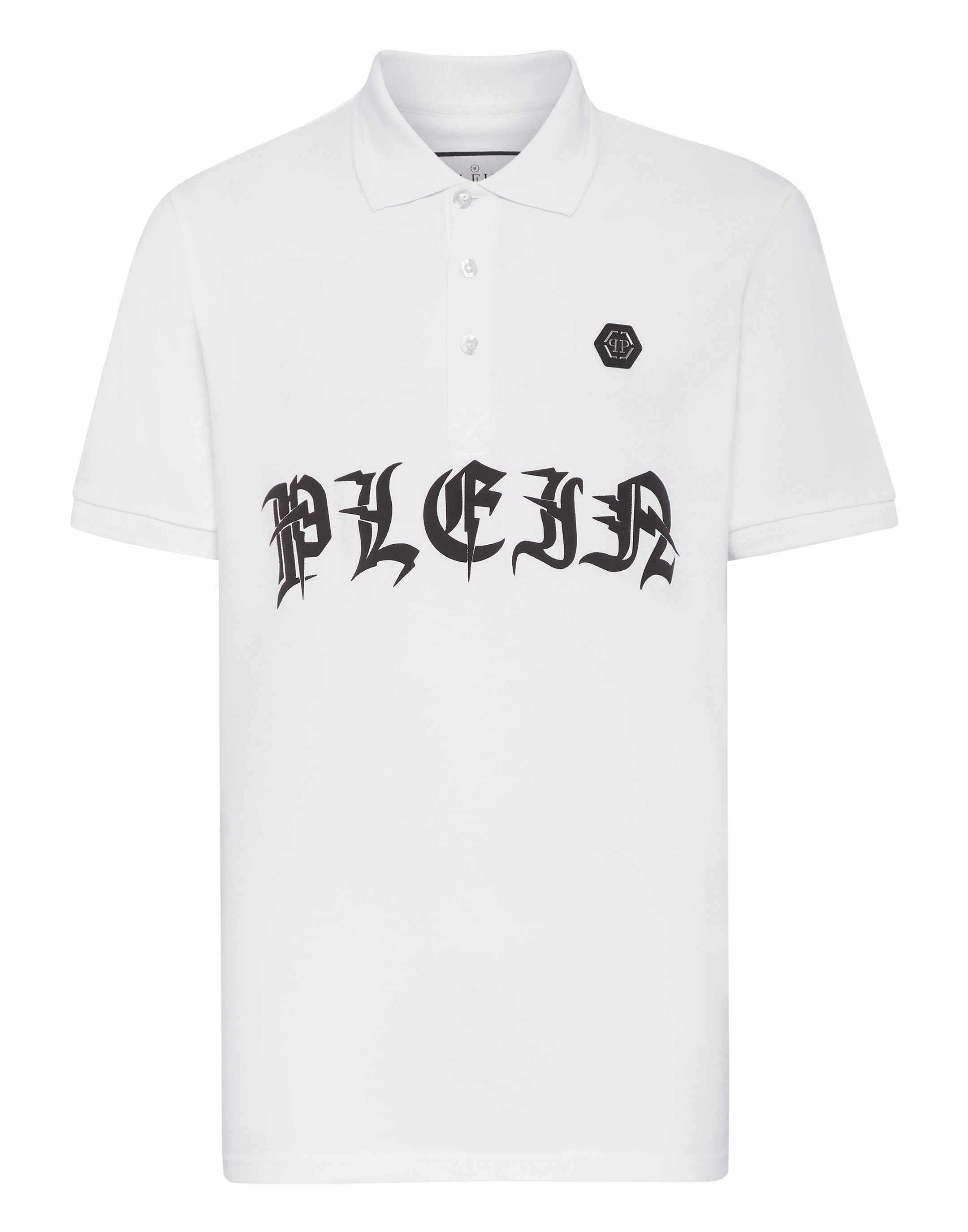 PHILIPP PLEIN - Slim Fit Piquet Polo Shirt SS Gothic Plein