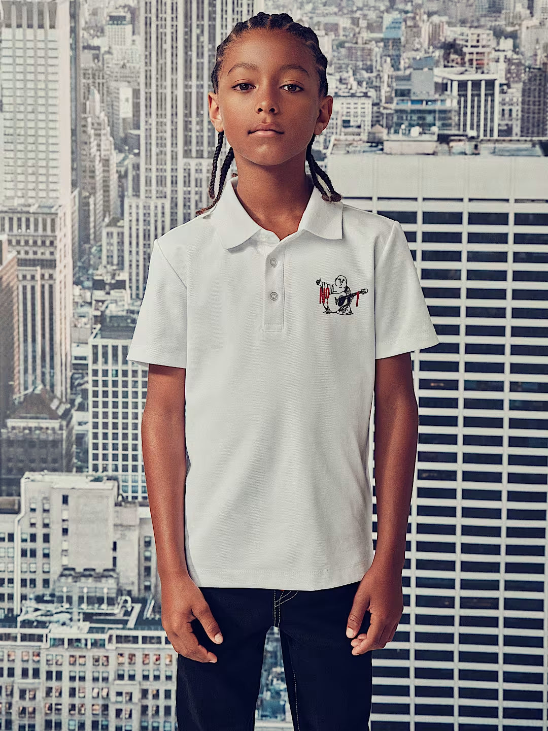 True Religion - Boys Canvas Patch Polo Shirt