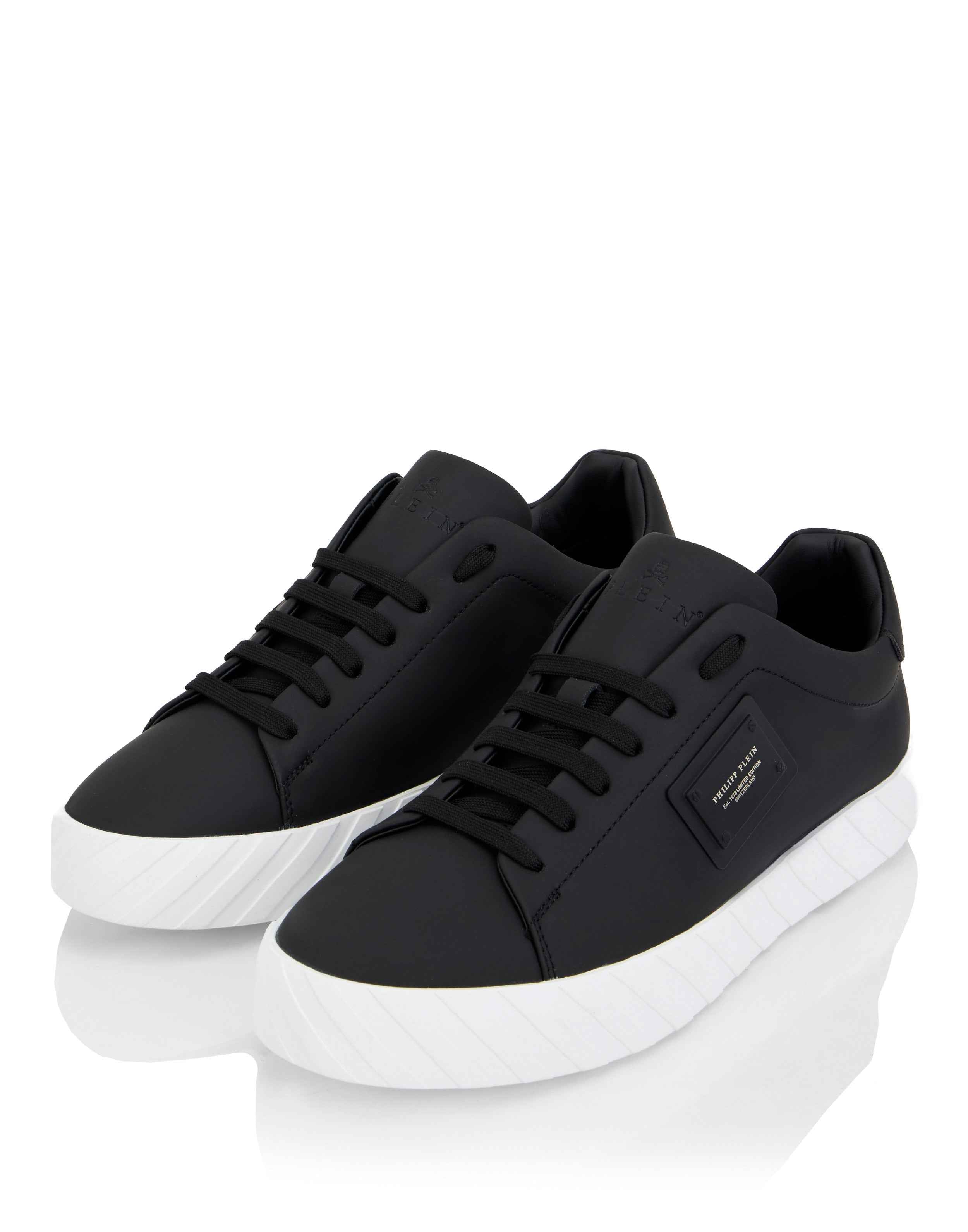 PHILIPP PLEIN - Nappa Leather Low-Top Sneakers Placca
