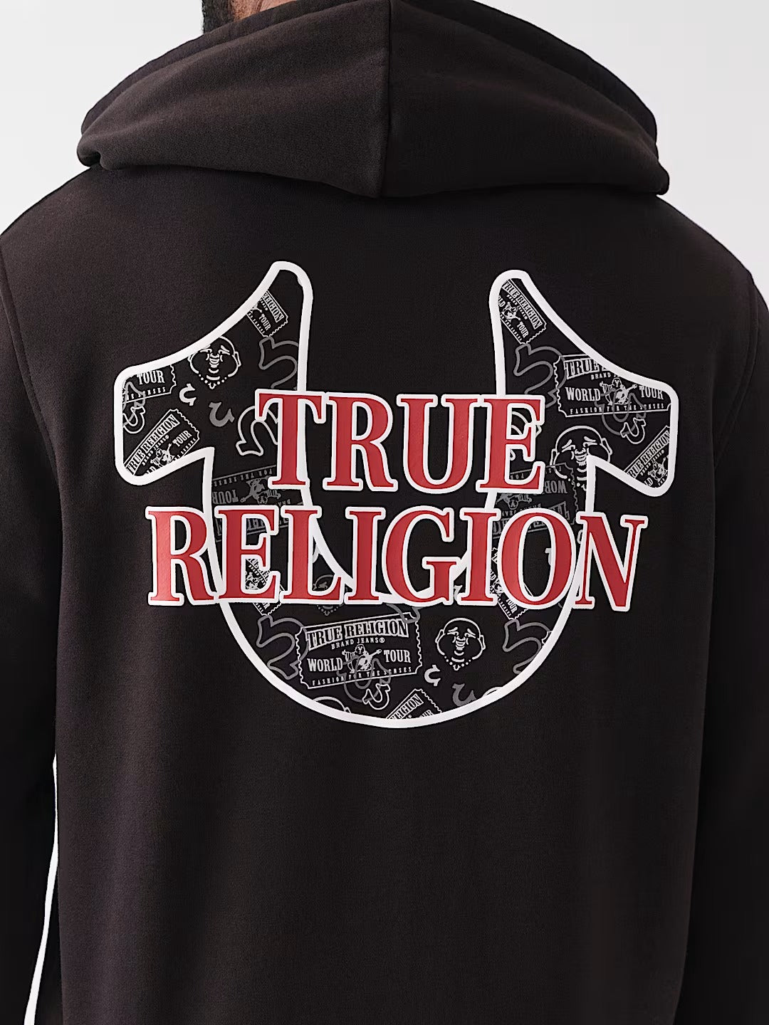 True Religion - Horseshoe Filled Allover Print Zip Hoodie