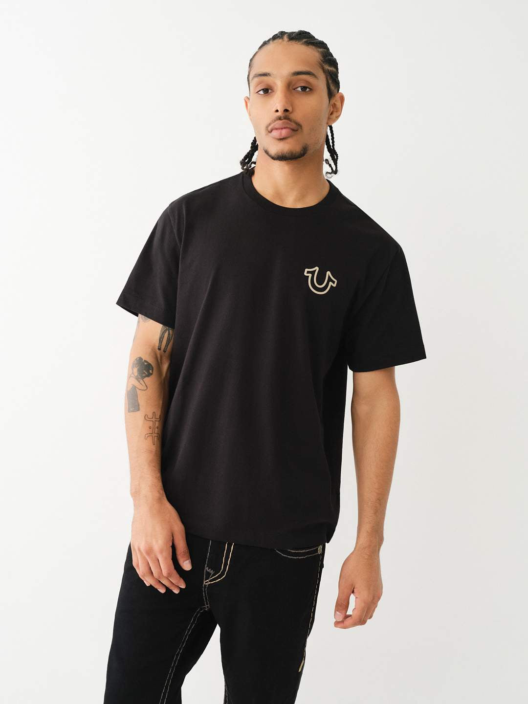True Religion - Logo Overseam Puff T Tee