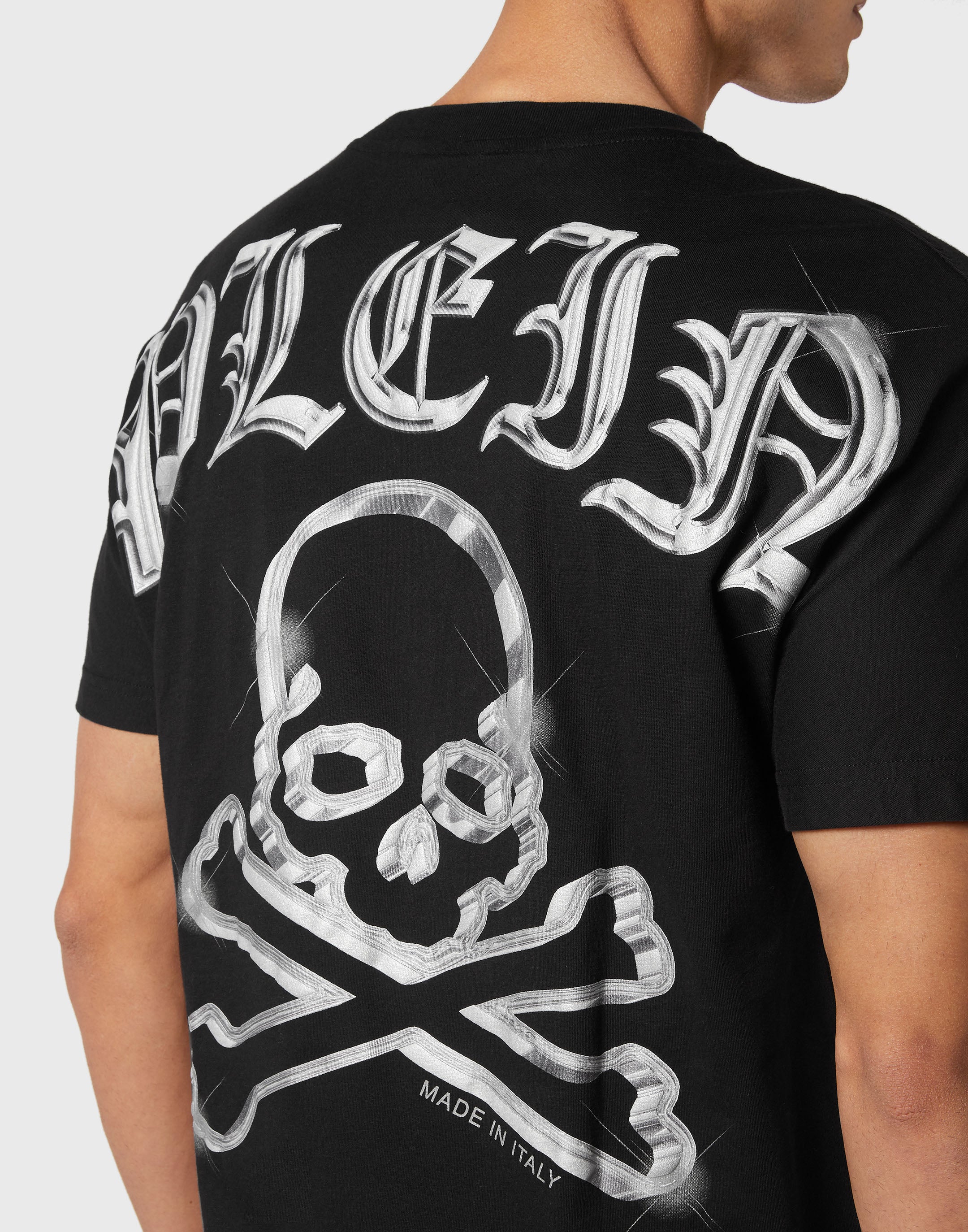 PHILIPP PLEIN - T-shirt Round Neck SS Kimono Cut Skull&Bones