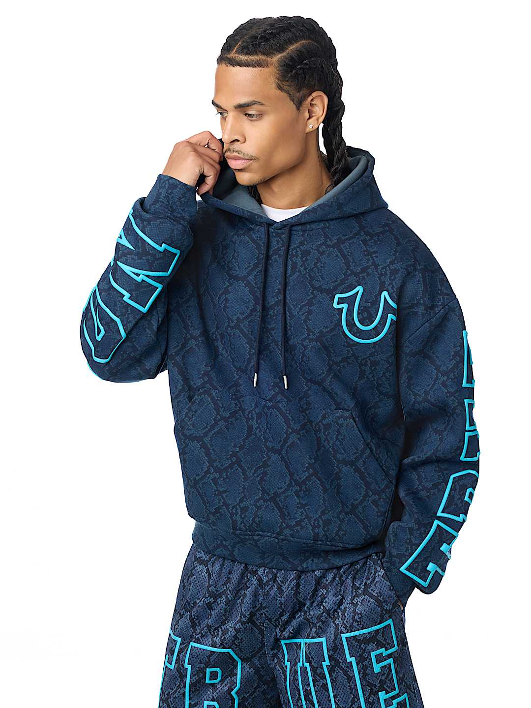 True Religion - Snakeskin Boxy Hoodie