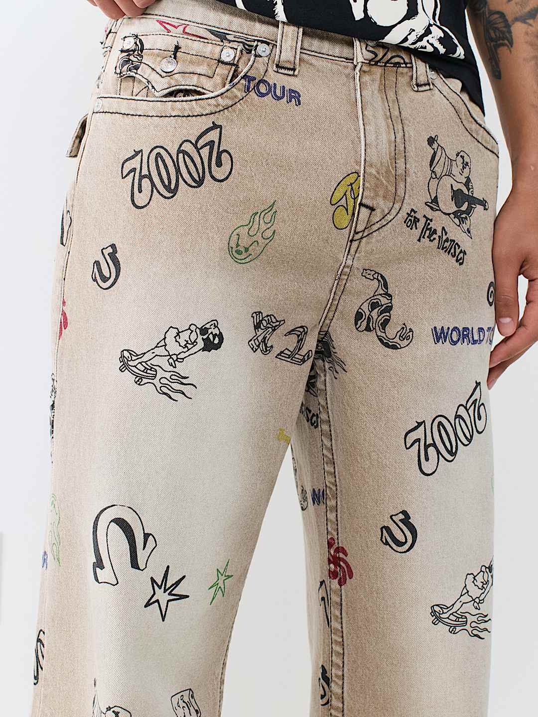 True Religion - Vinny Doodle Flap Ultra Baggy Jean 34"