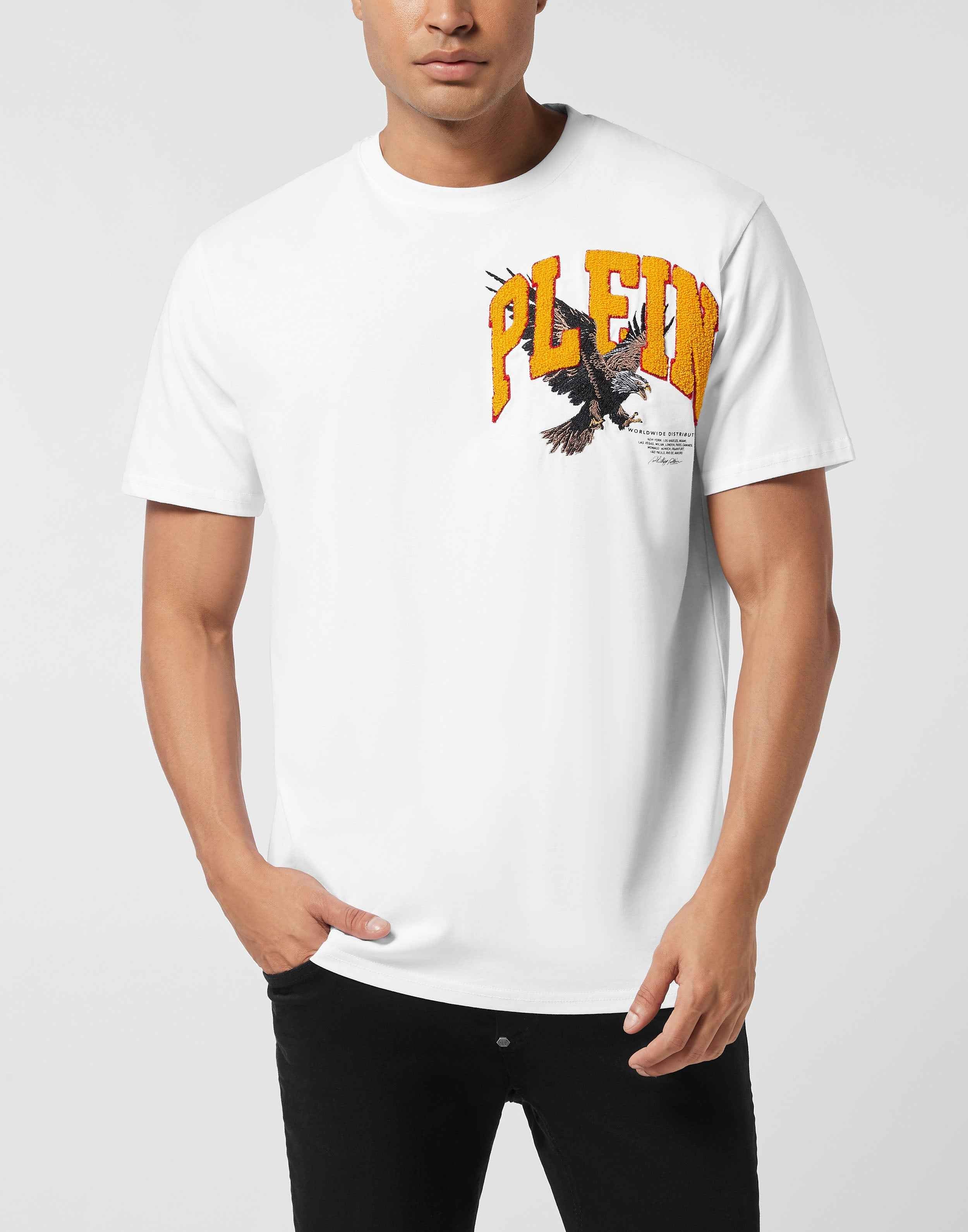 PHILIPP PLEIN - Round Neck T-Shirt Crystal Eagle Mini