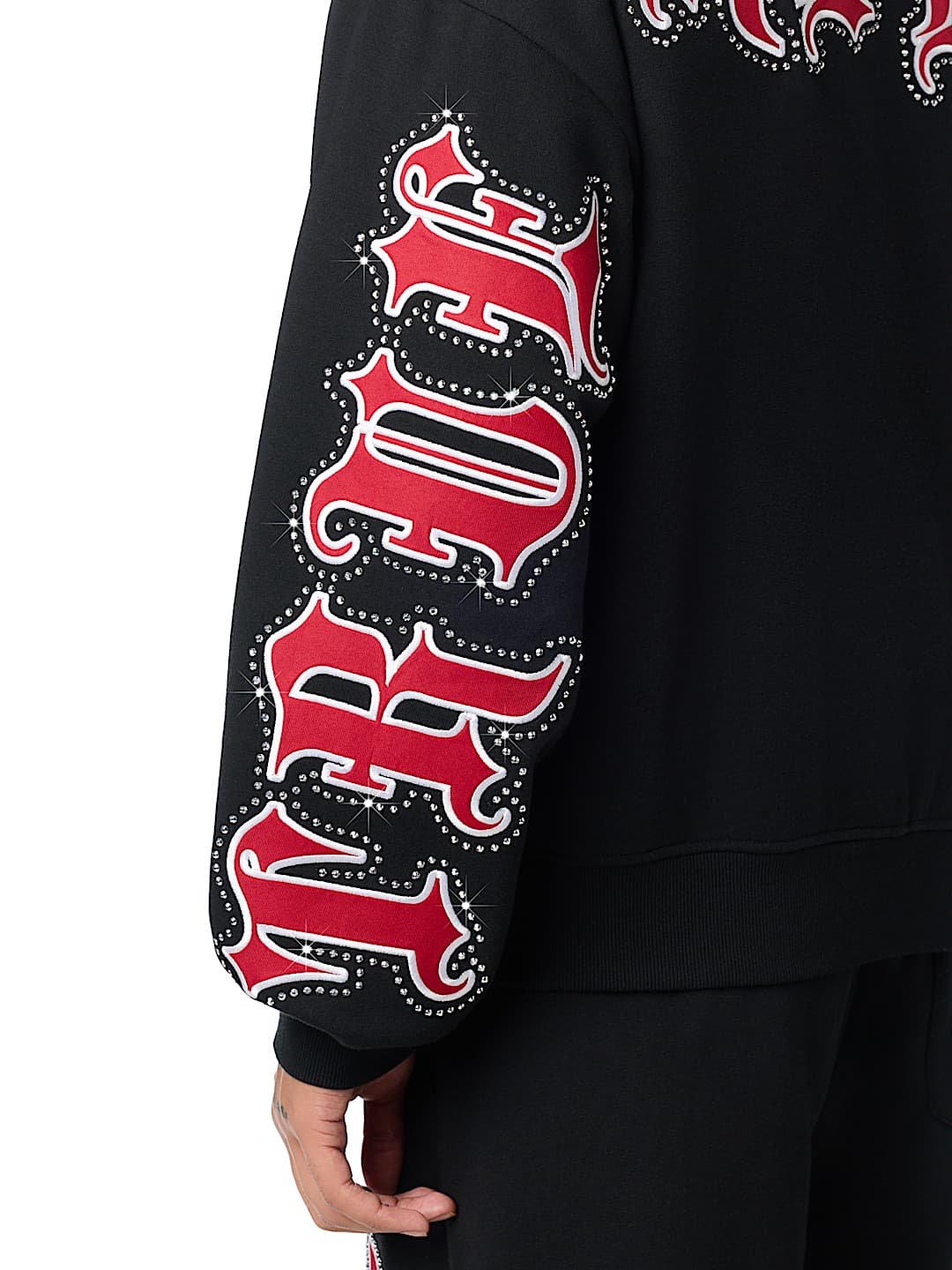 True Religion - Script Patch Boxy Zip Up Hoodie
