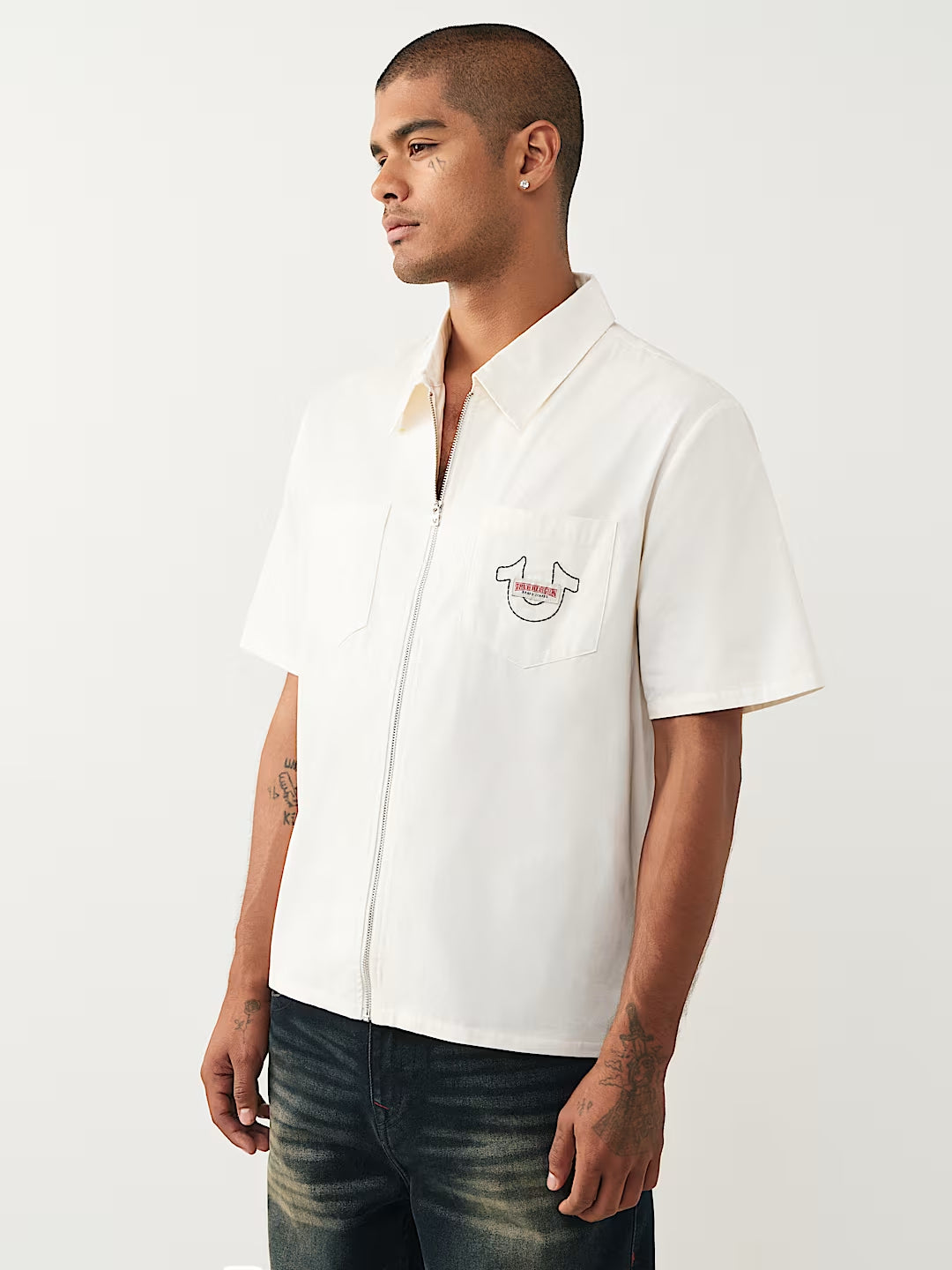 True Religion - Full-Zip Buddha Shirt