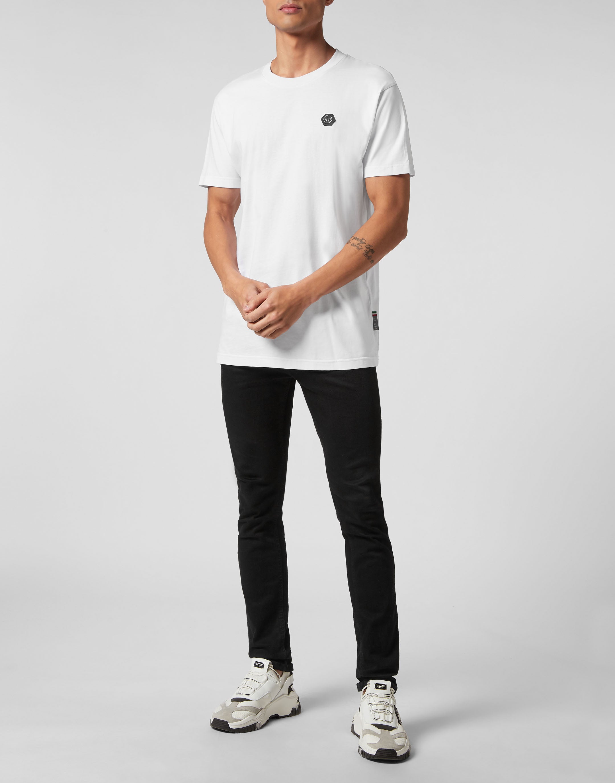 PHILIPP PLEIN - T-shirt Round Neck SS Kimono Cut Skull&Bones