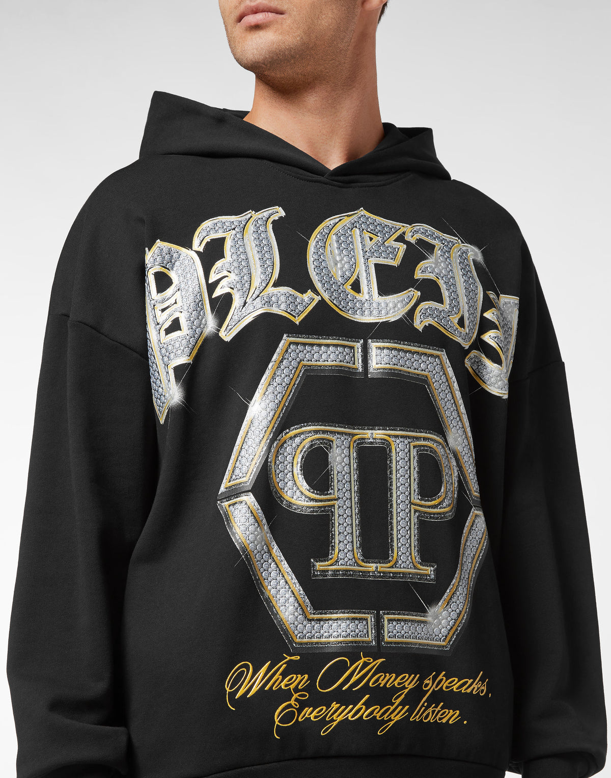PHILIPP PLEIN - Hoodie Sweatshirt with Crystals