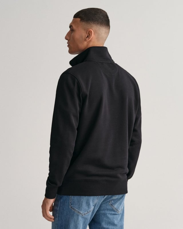 GANT - Mens Regular Fit Shield Logo Half Zip Sweatshirt