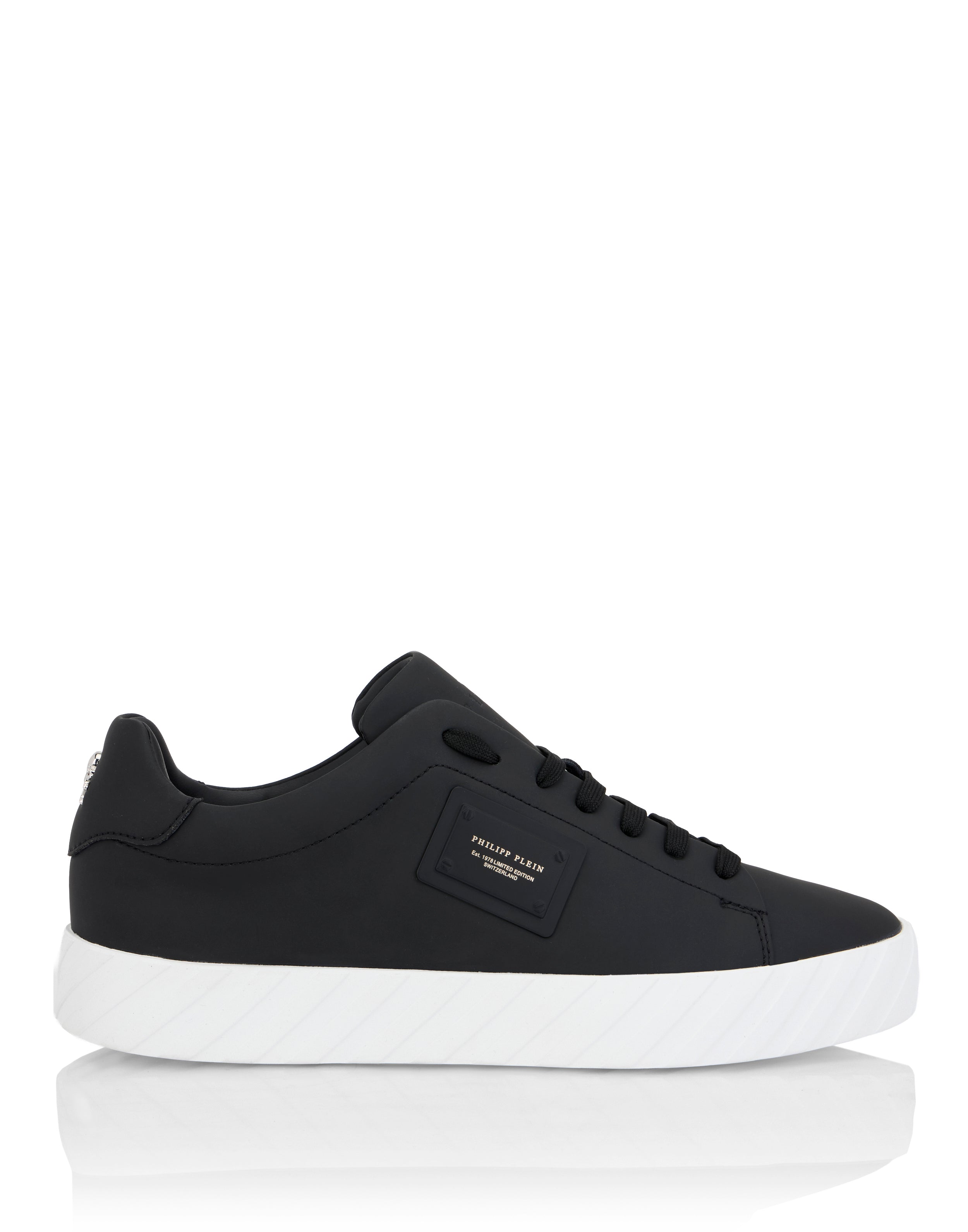 PHILIPP PLEIN - Nappa Leather Low-Top Sneakers Placca