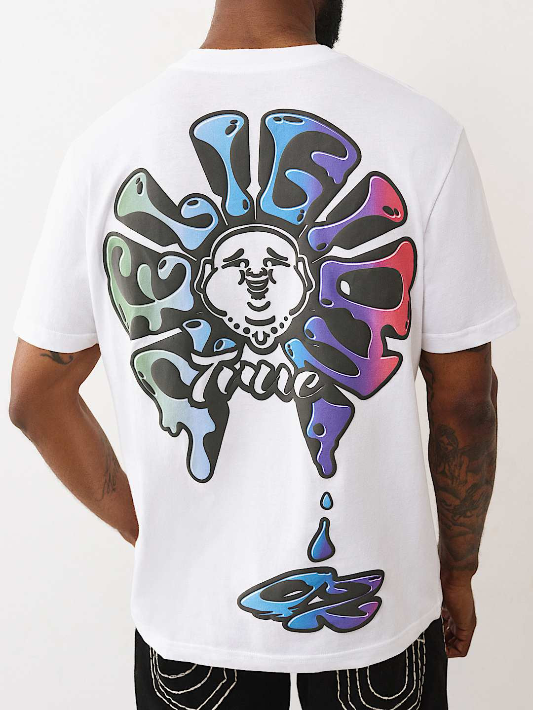 True Religion - Buddha Drip Oversized Tee