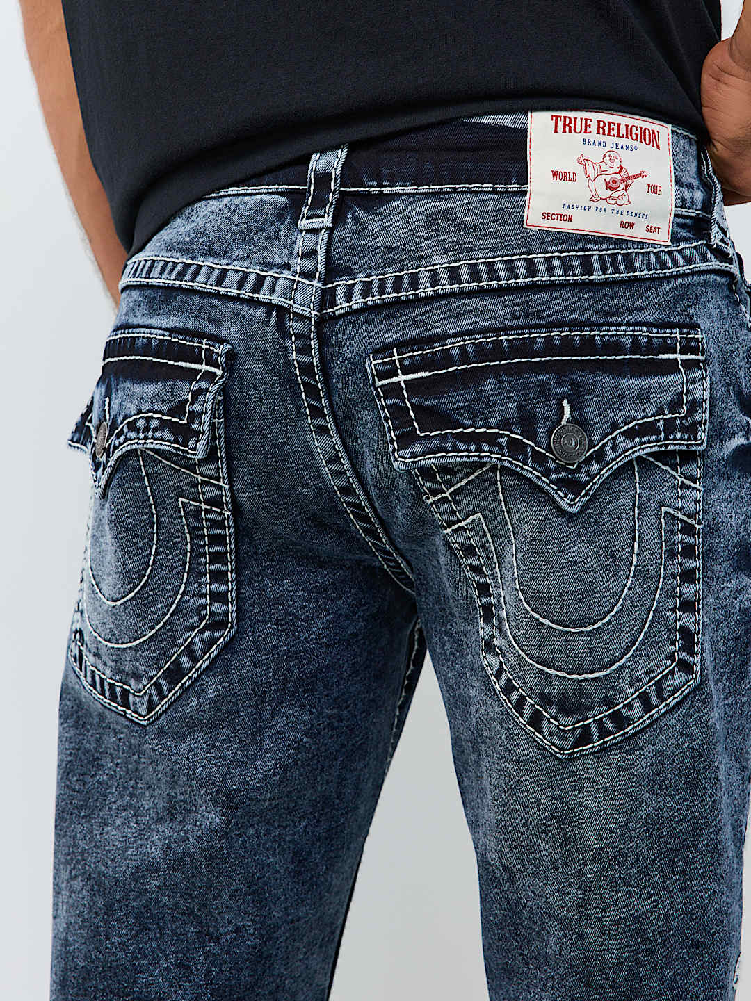 True Religion - Ricky Big T Embroidered Flap Straight Jean 34"