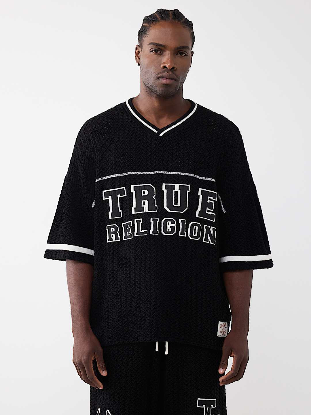 True Religion - Open Knit Oversized Jersey